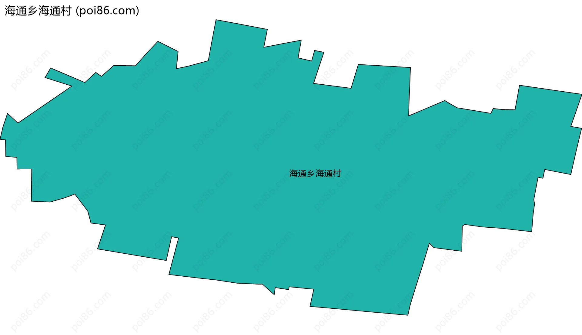 海通乡海通村边界地图