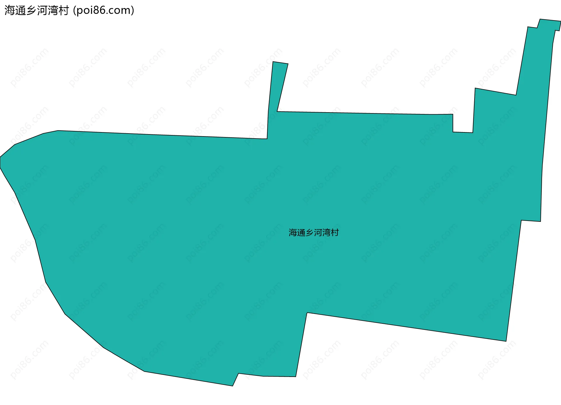 海通乡河湾村边界地图