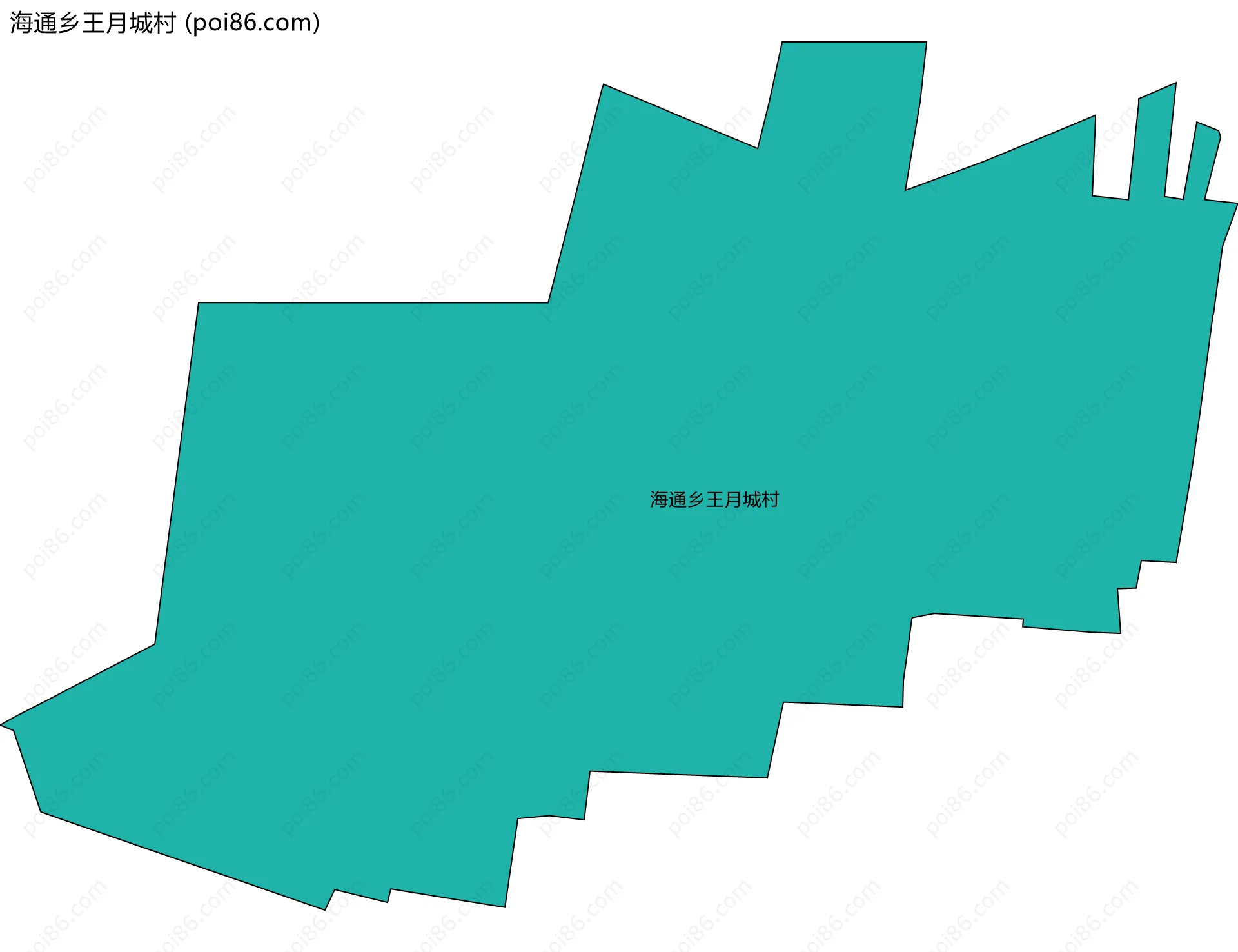 海通乡王月城村边界地图