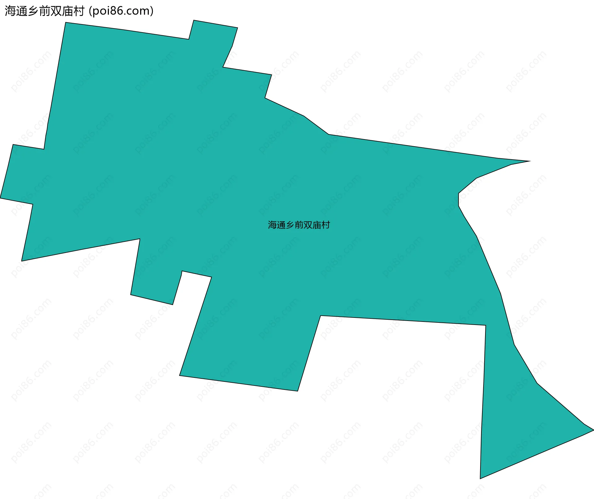 海通乡前双庙村边界地图