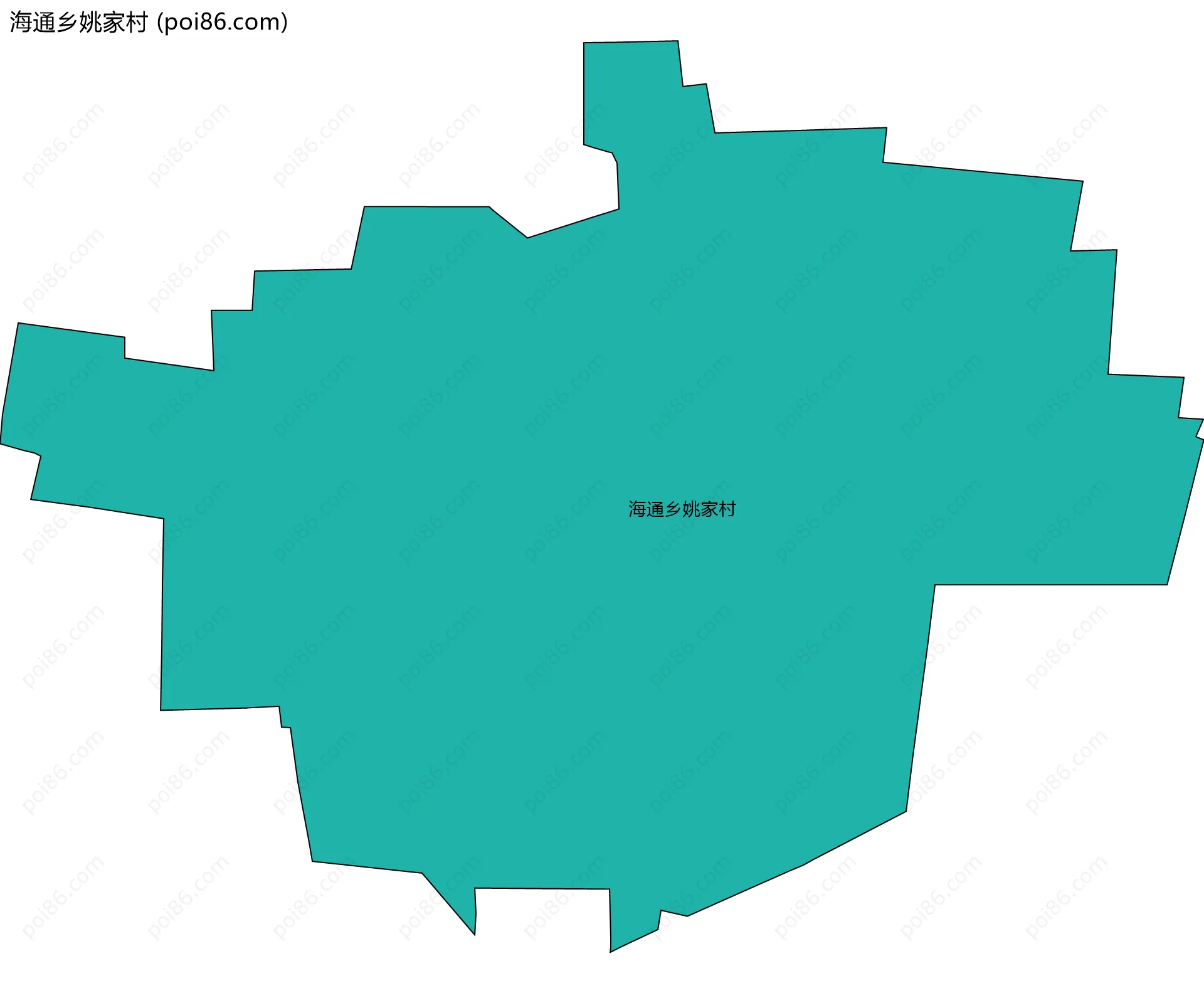 海通乡姚家村边界地图