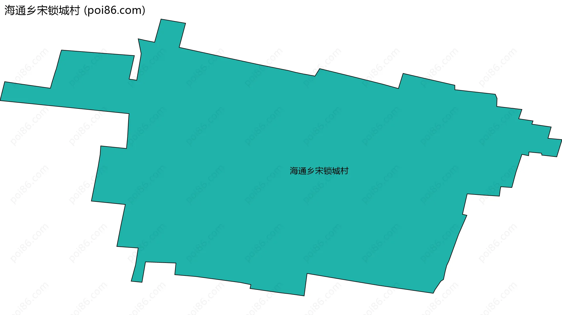海通乡宋锁城村边界地图