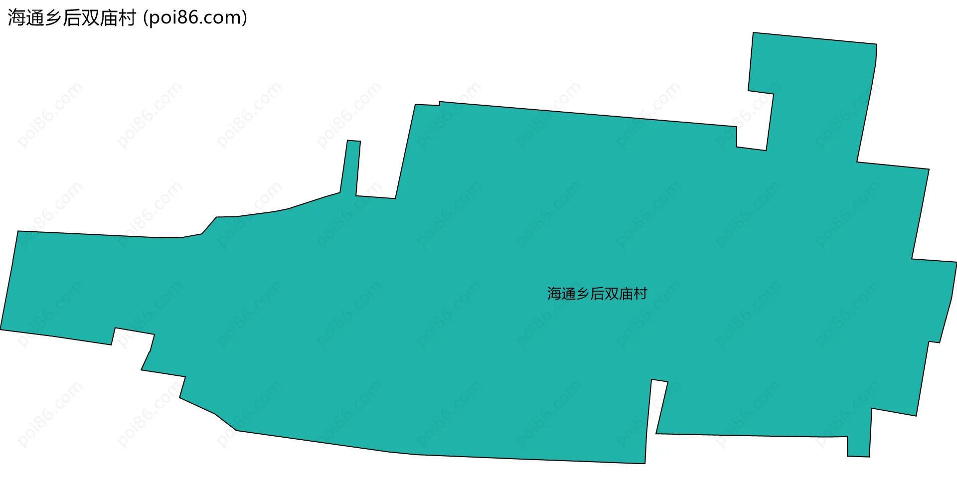 海通乡后双庙村边界地图