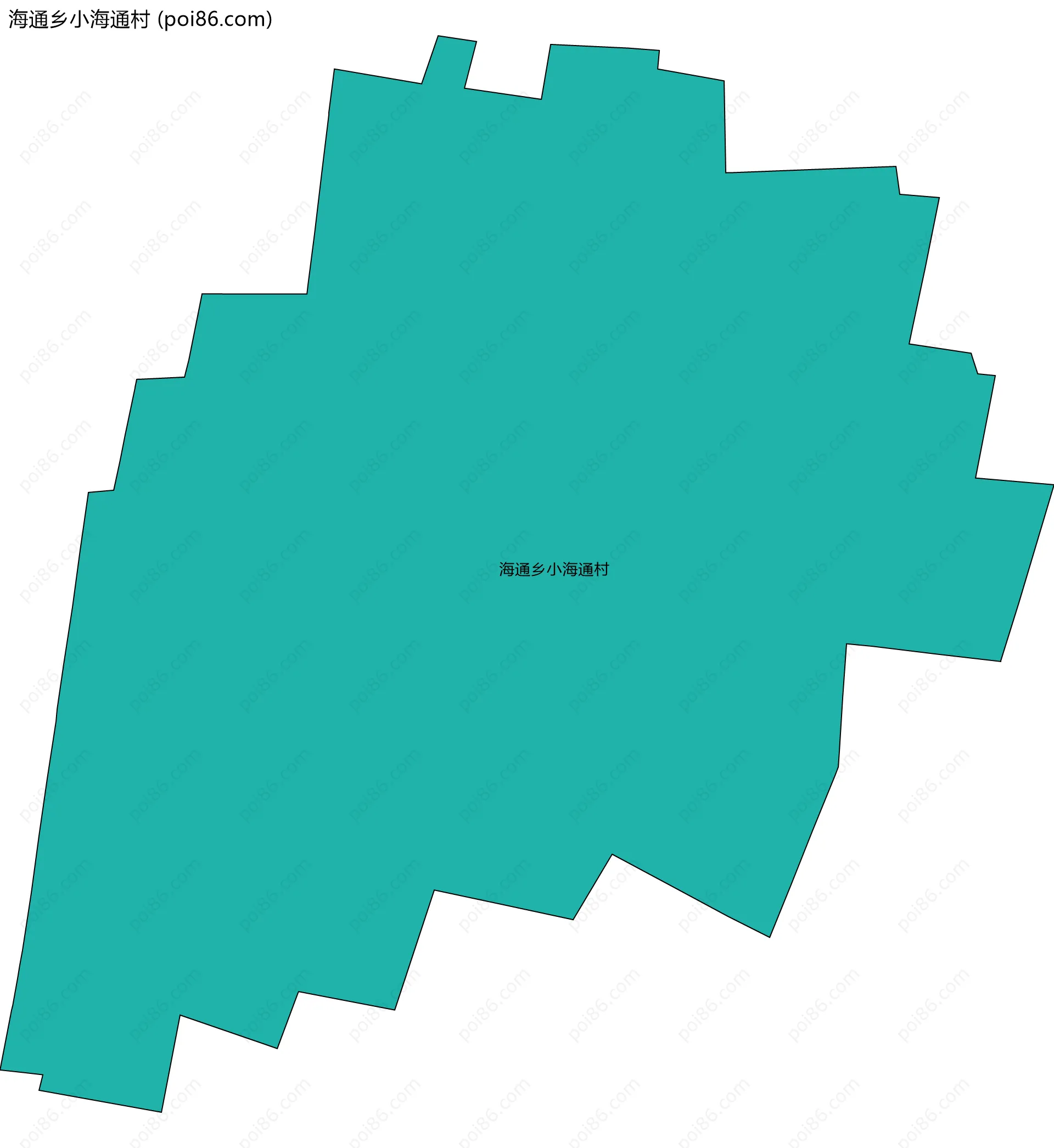 海通乡小海通村边界地图