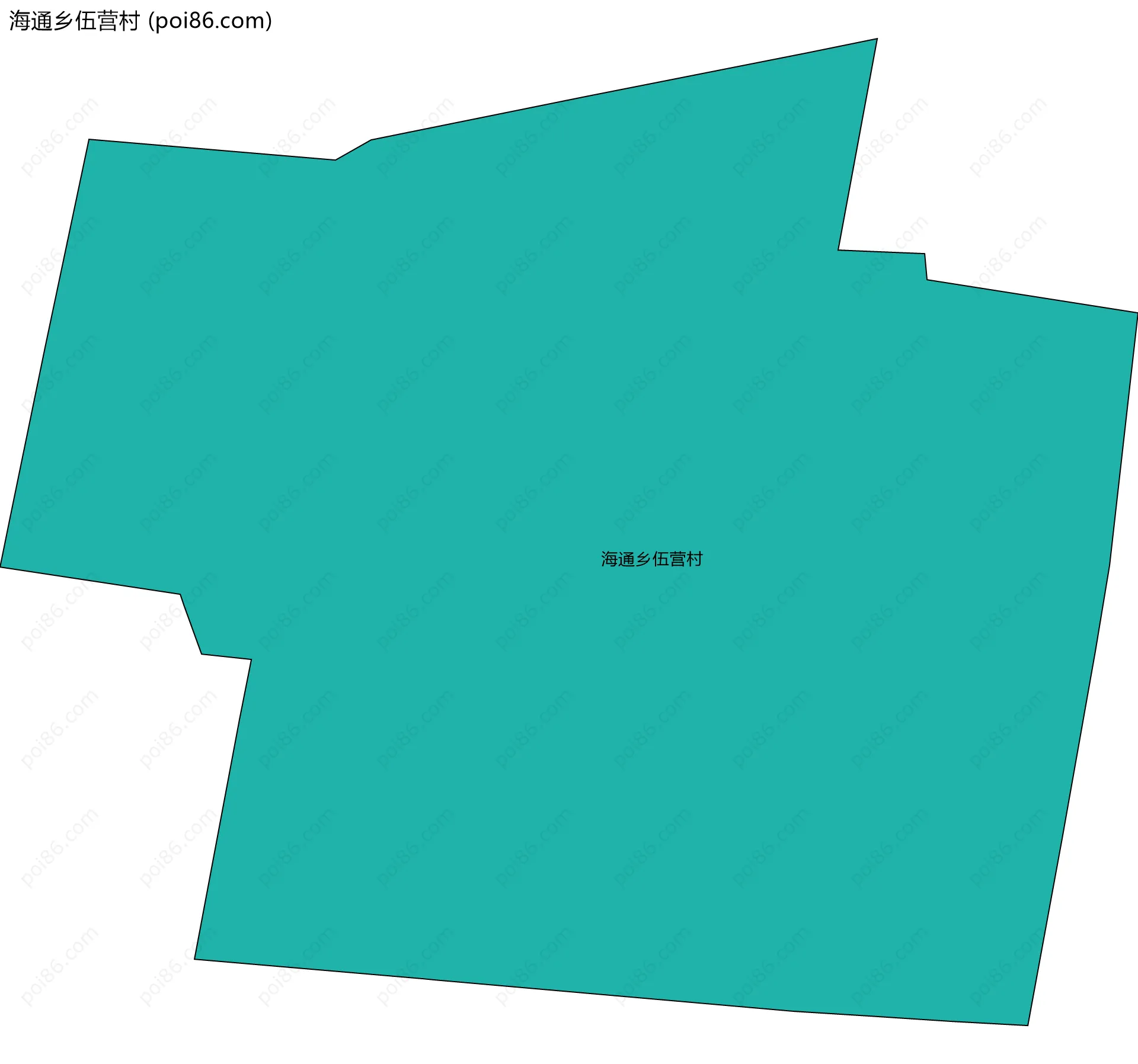 海通乡伍营村边界地图