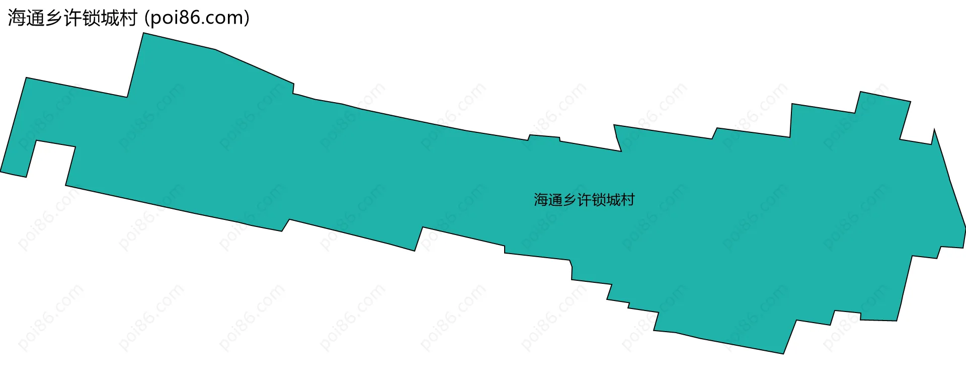 海通乡许锁城村边界地图