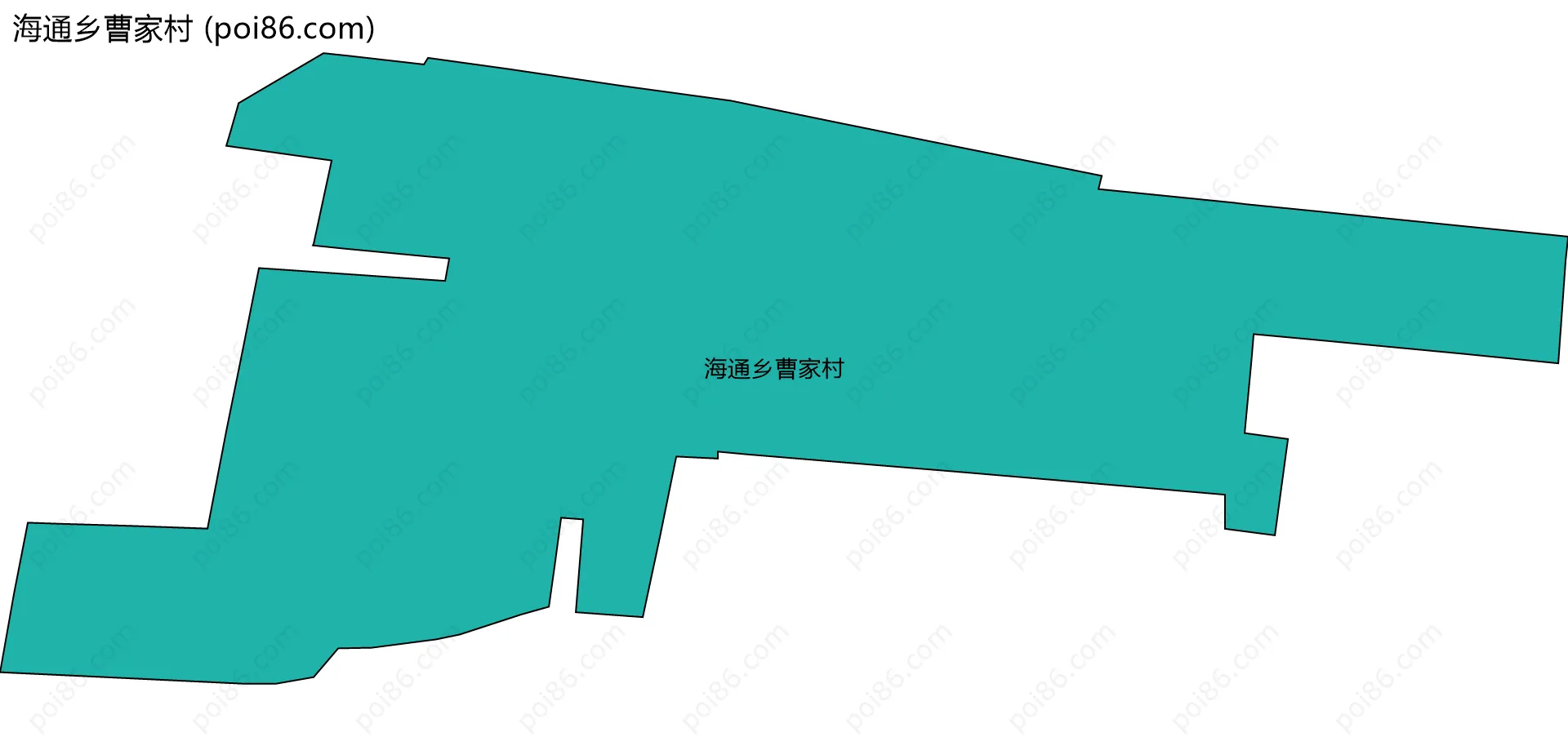 海通乡曹家村边界地图