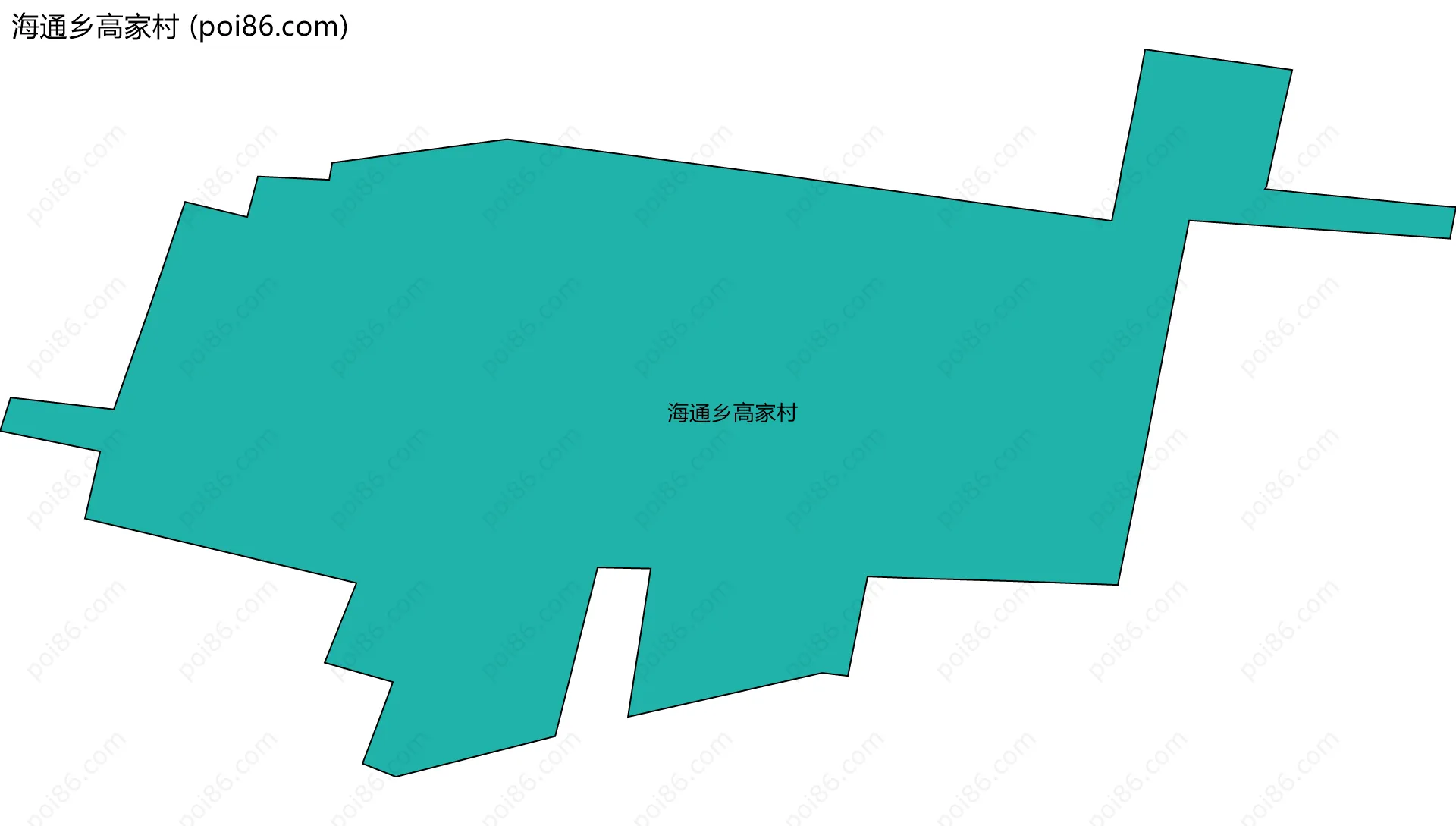 海通乡高家村边界地图