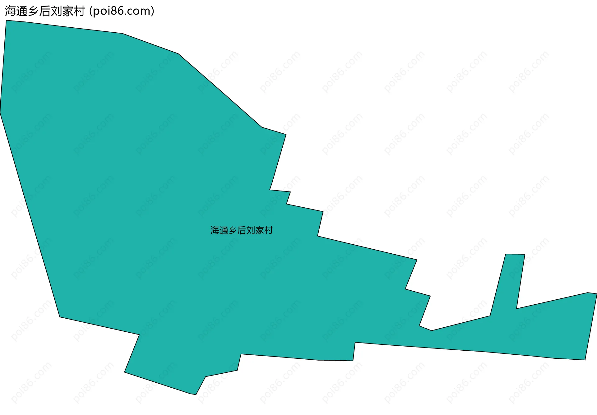 海通乡后刘家村边界地图
