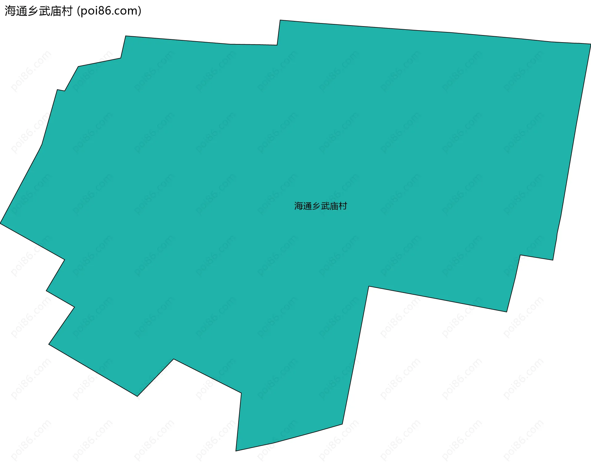 海通乡武庙村边界地图