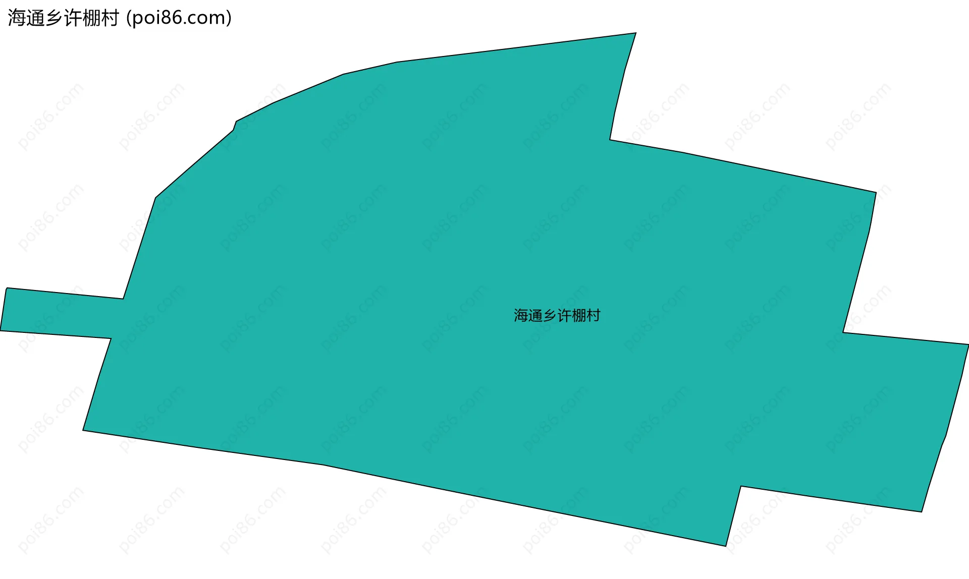 海通乡许棚村边界地图