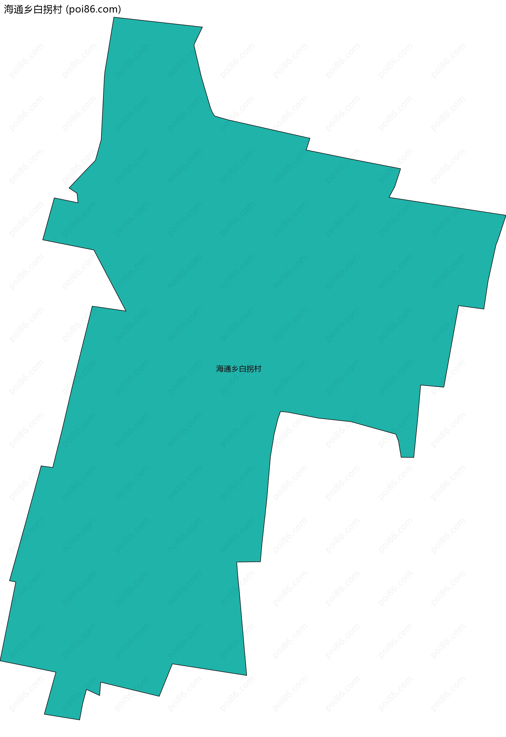 海通乡白拐村边界地图