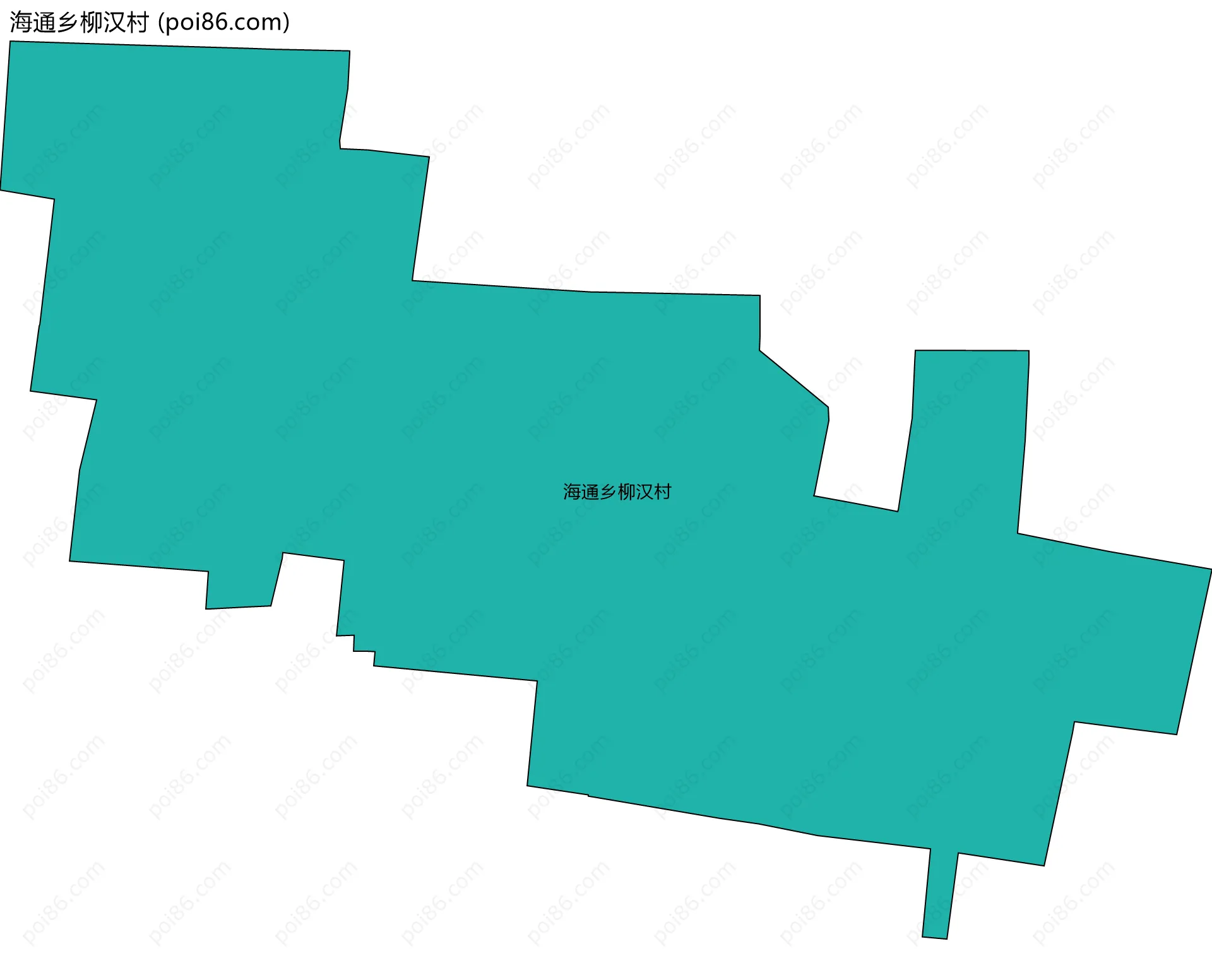 海通乡柳汉村边界地图