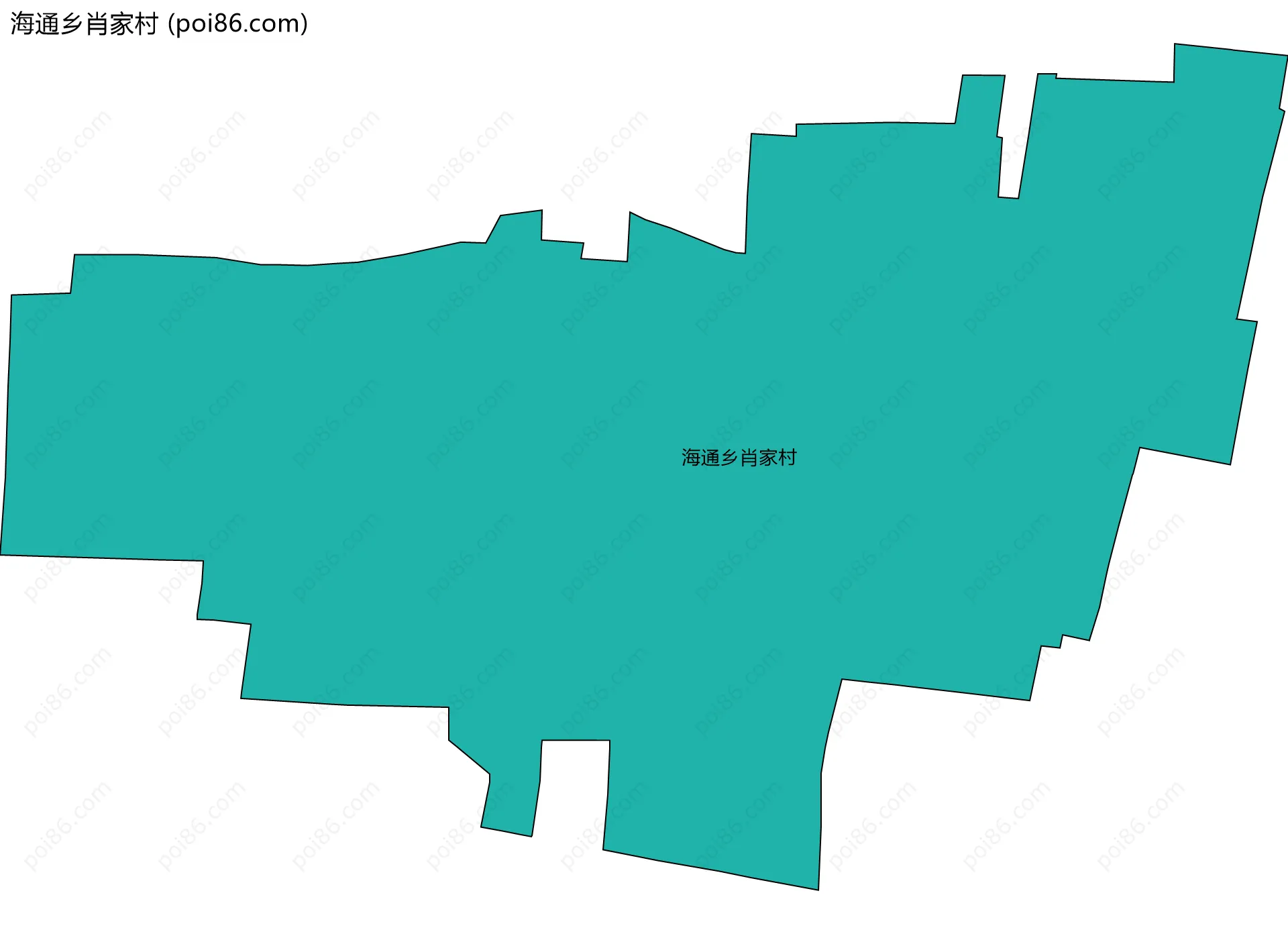 海通乡肖家村边界地图