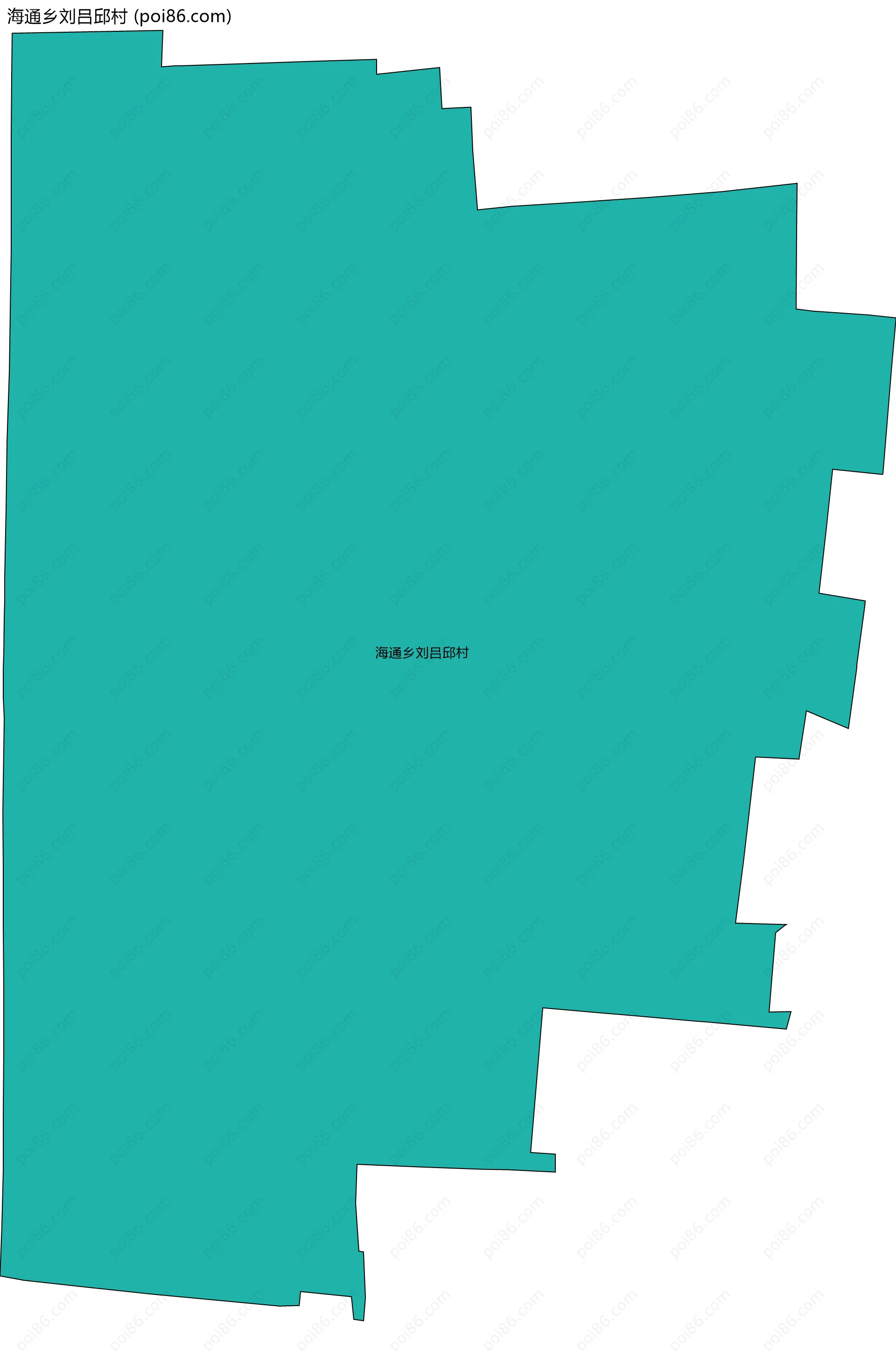 海通乡刘吕邱村边界地图