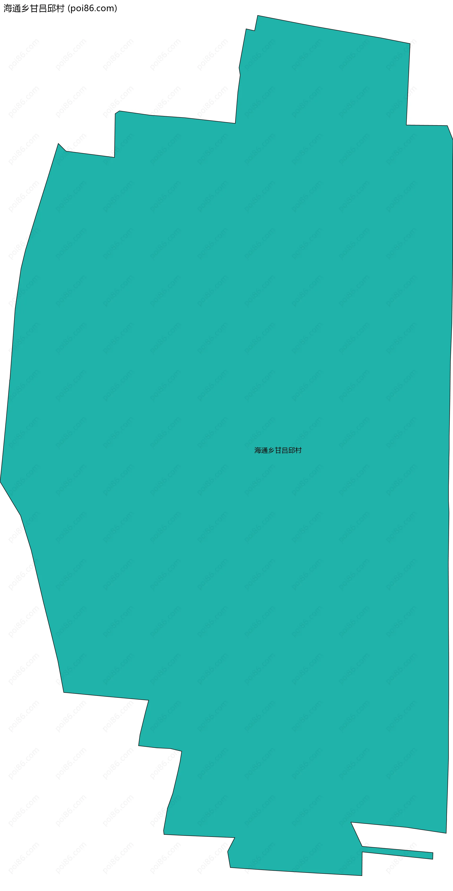 海通乡甘吕邱村边界地图