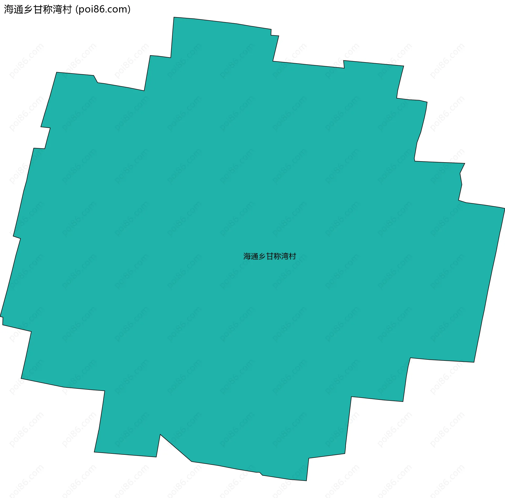 海通乡甘称湾村边界地图