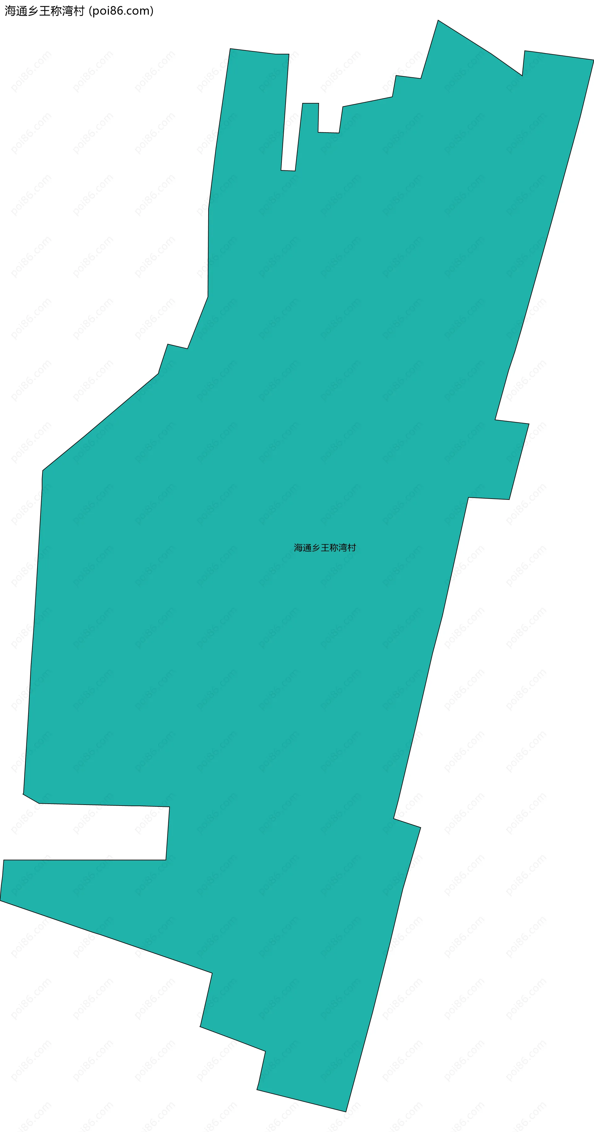 海通乡王称湾村边界地图