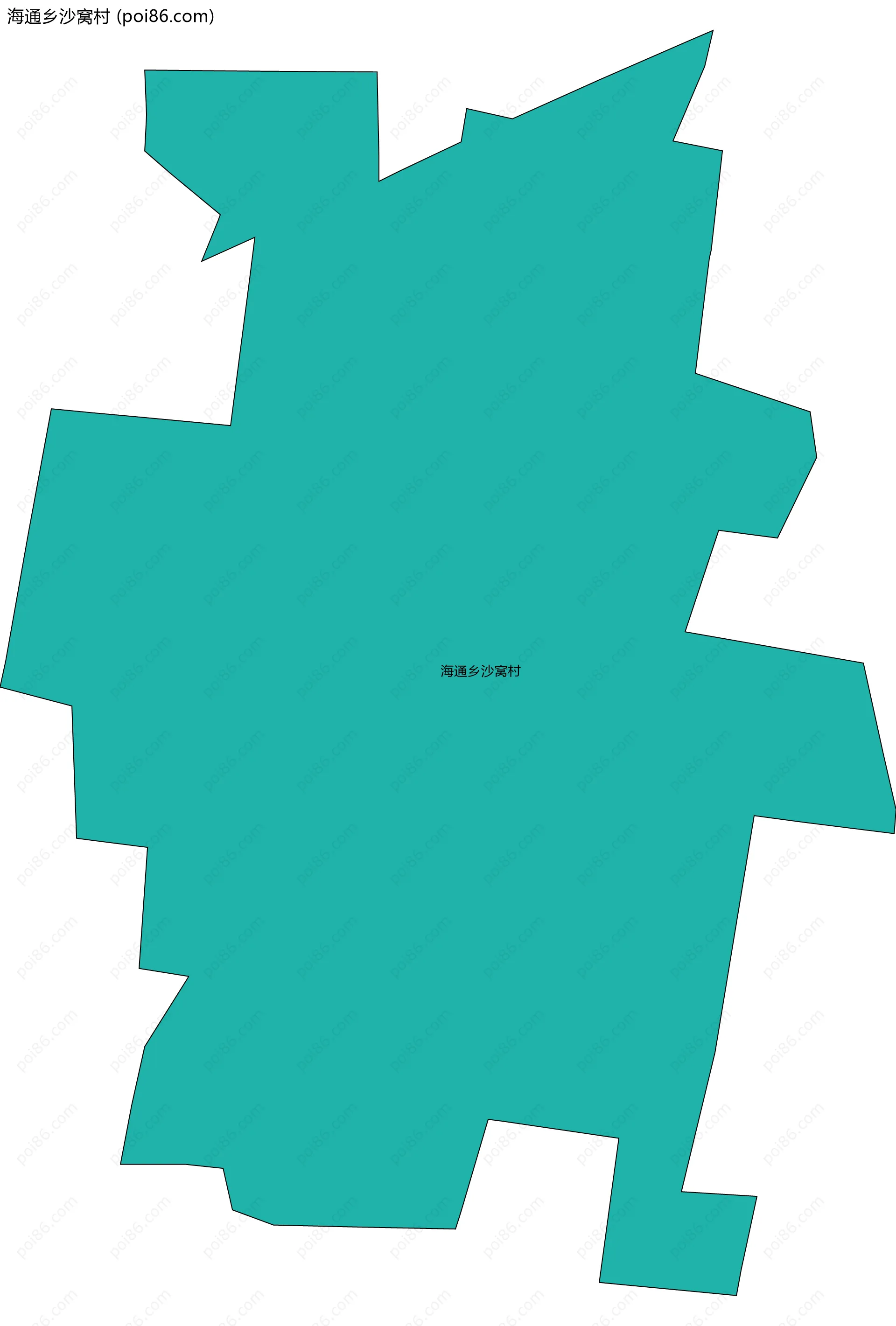 海通乡沙窝村边界地图