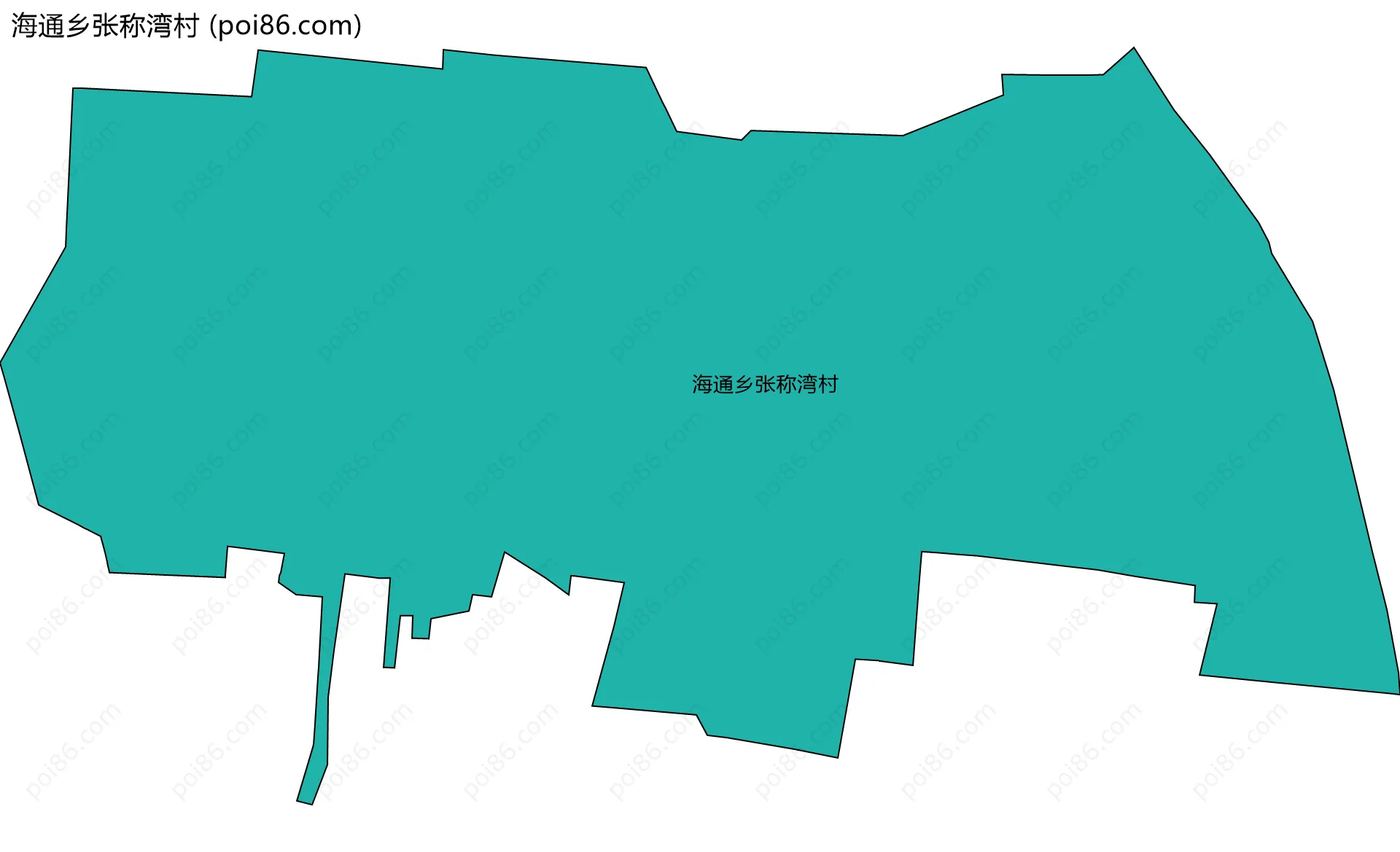 海通乡张称湾村边界地图