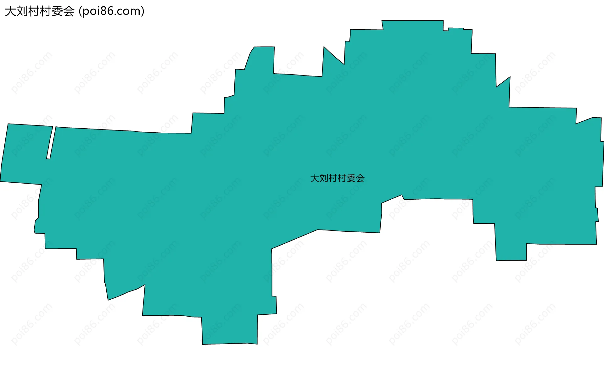 大刘村村委会边界地图