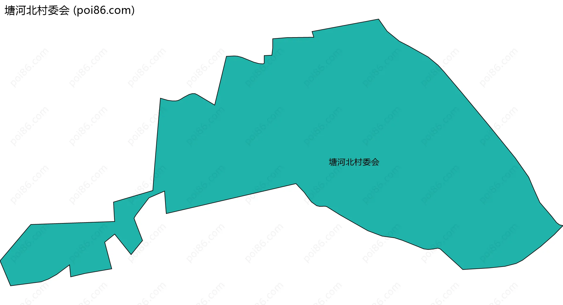 塘河北村委会边界地图
