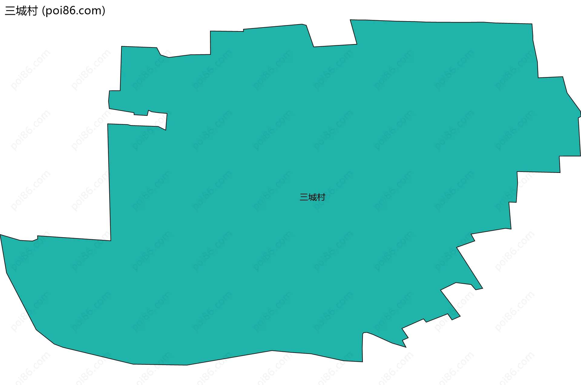 三城村边界地图