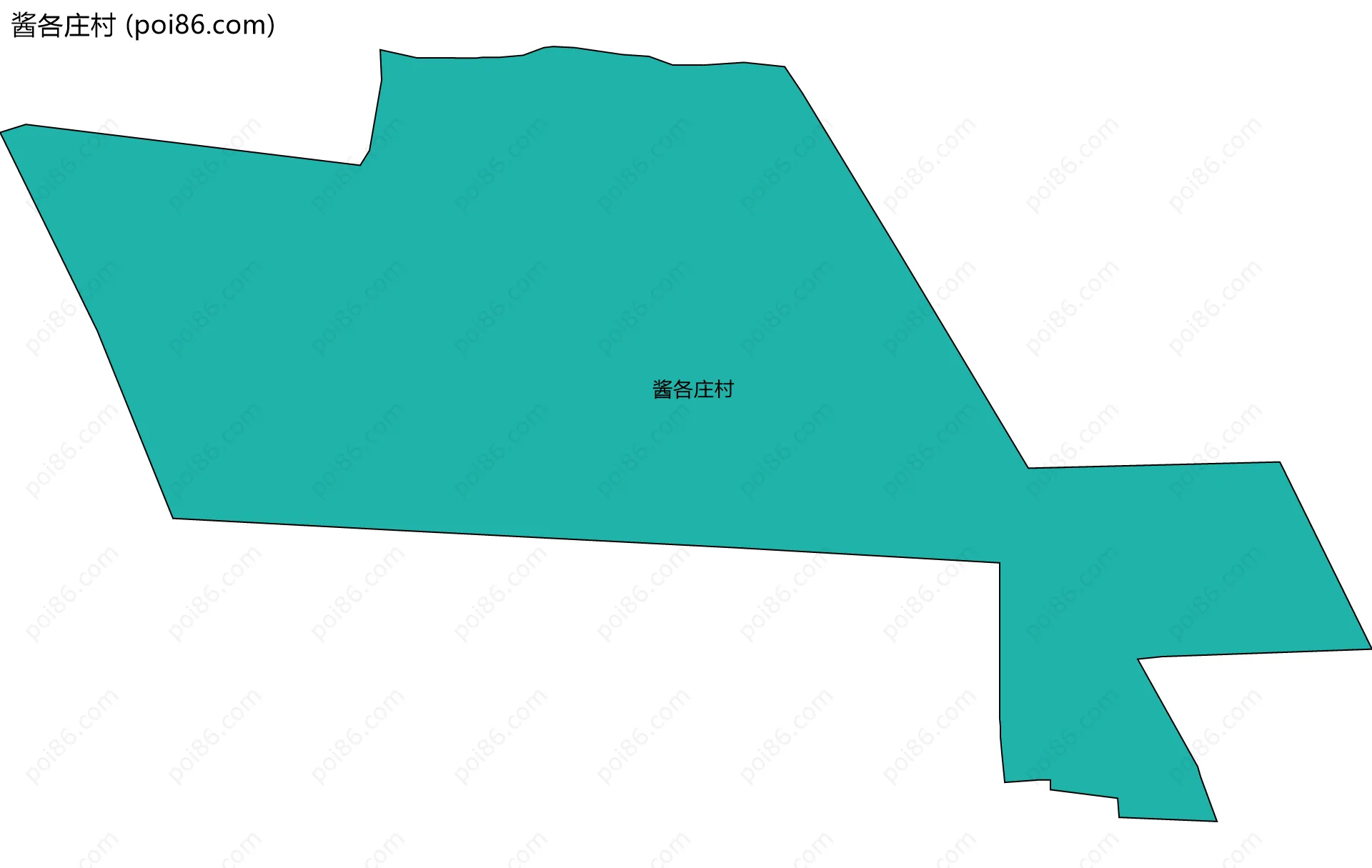 酱各庄村边界地图