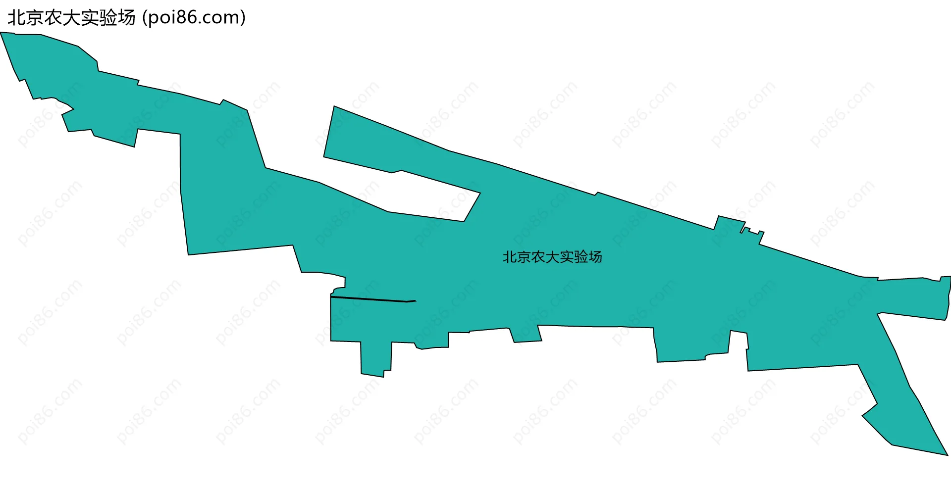 北京农大实验场边界地图