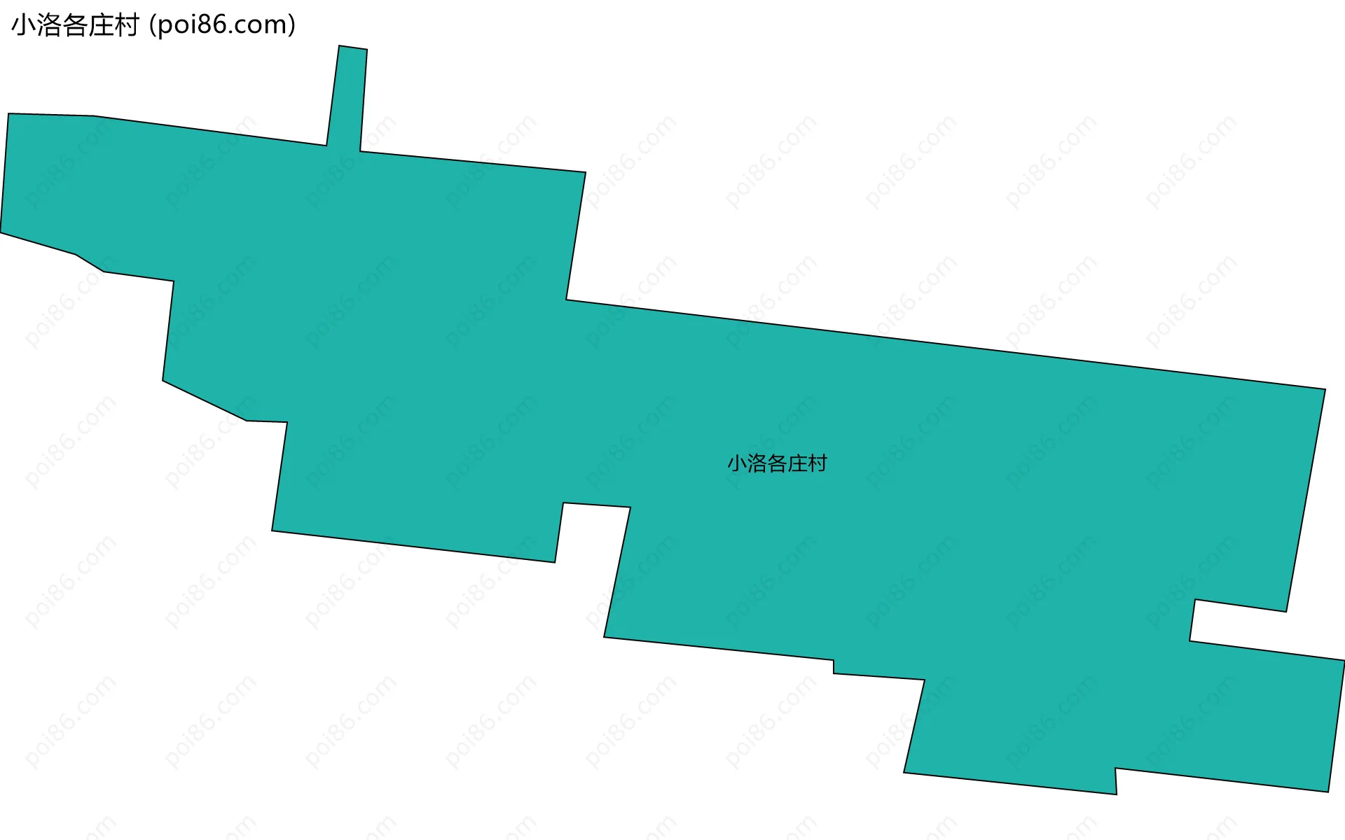 小洛各庄村边界地图