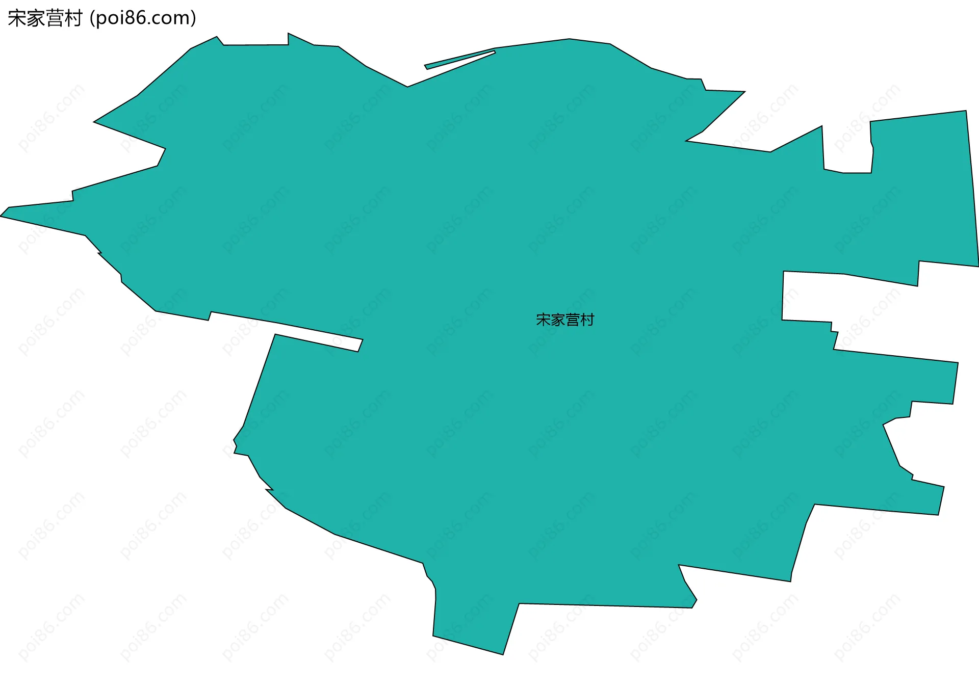 宋家营村边界地图