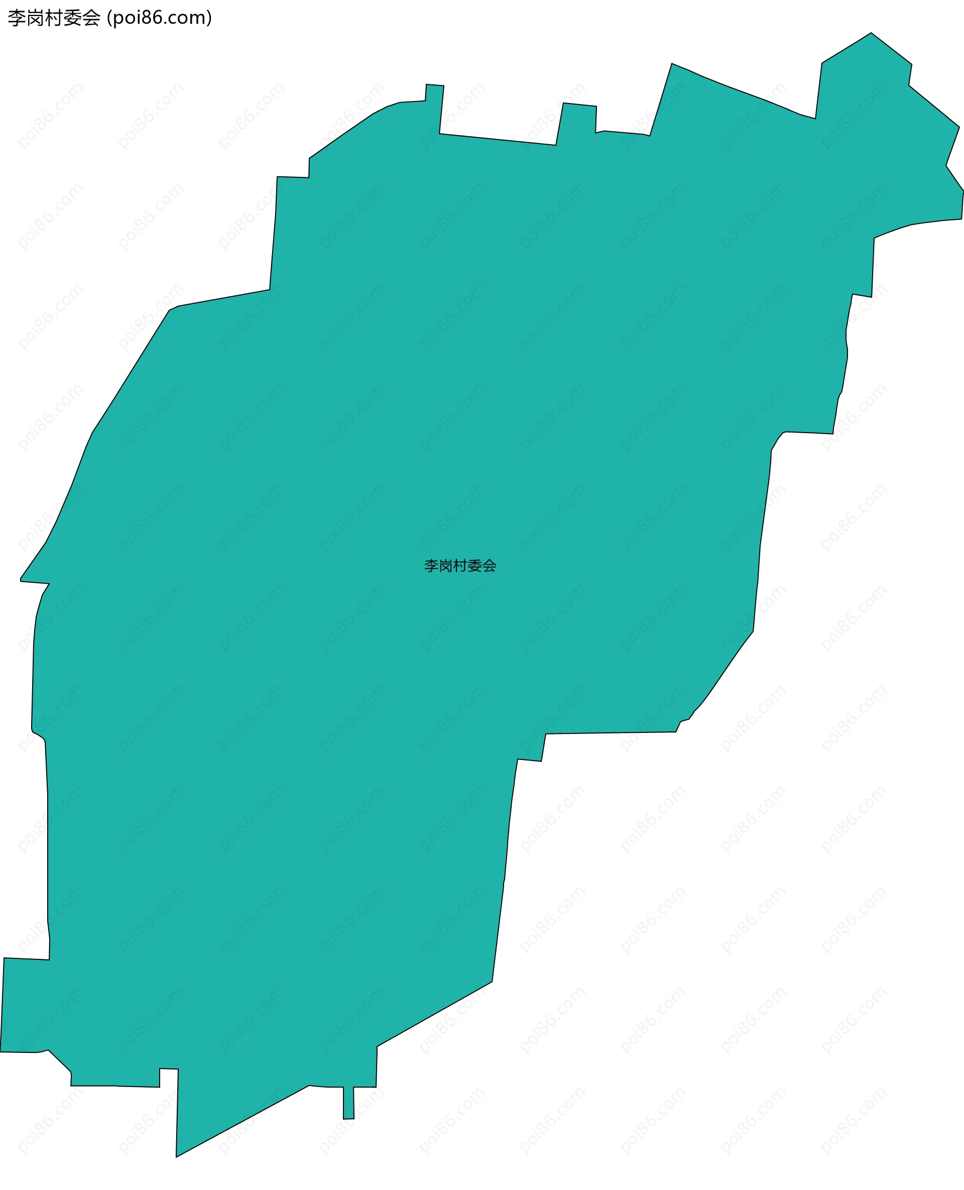 李岗村委会边界地图