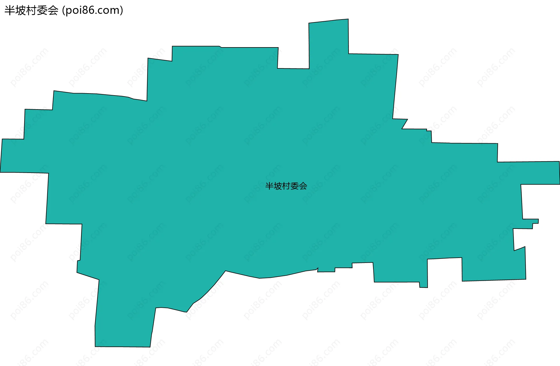 半坡村委会边界地图