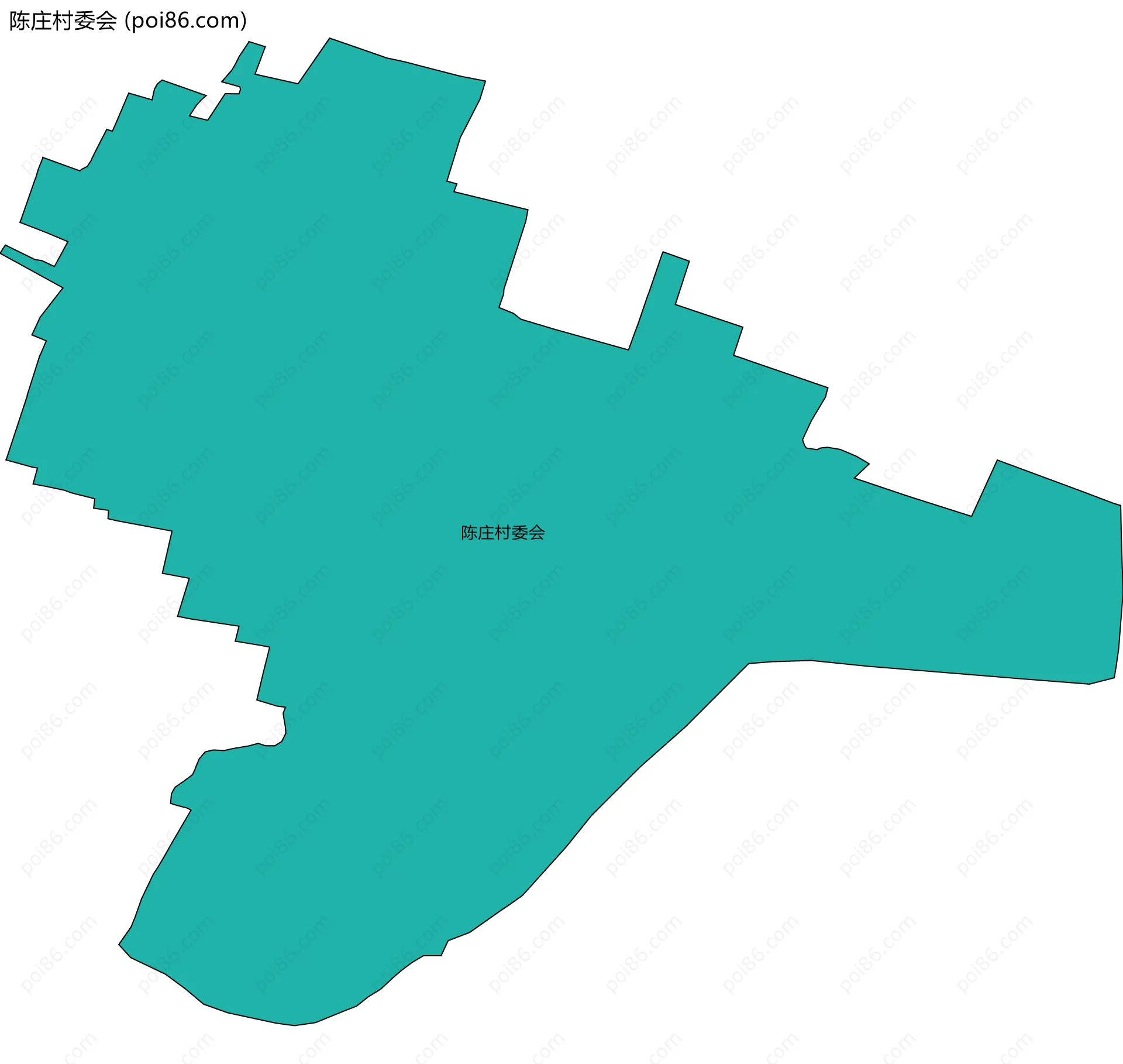 陈庄村委会边界地图