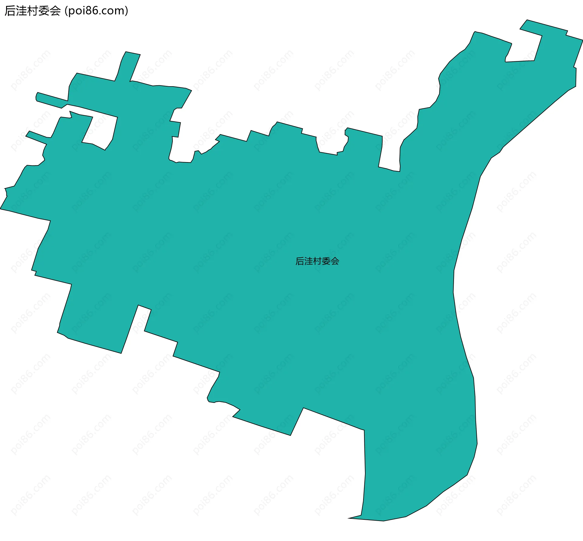 后洼村委会边界地图