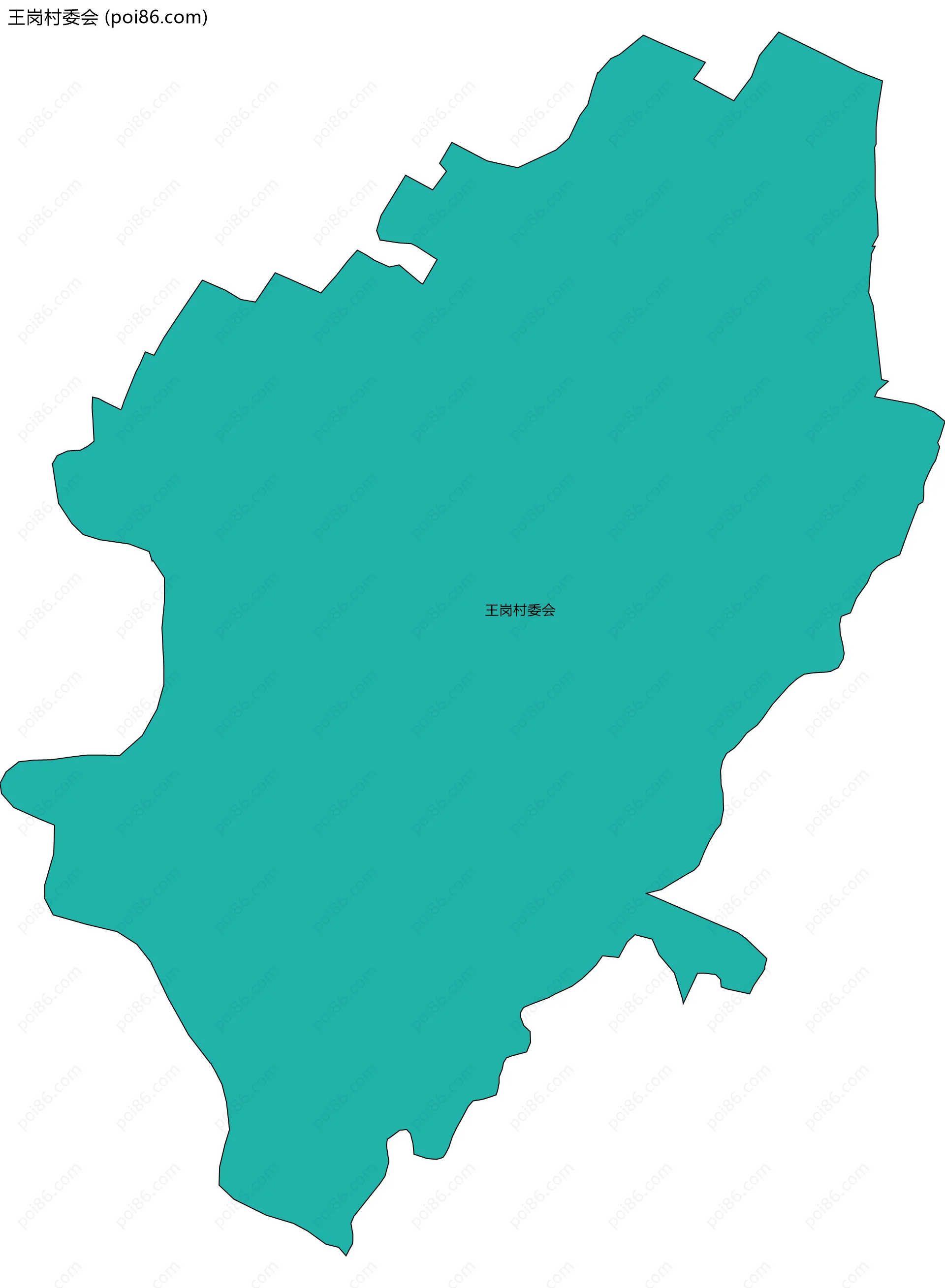 王岗村委会边界地图