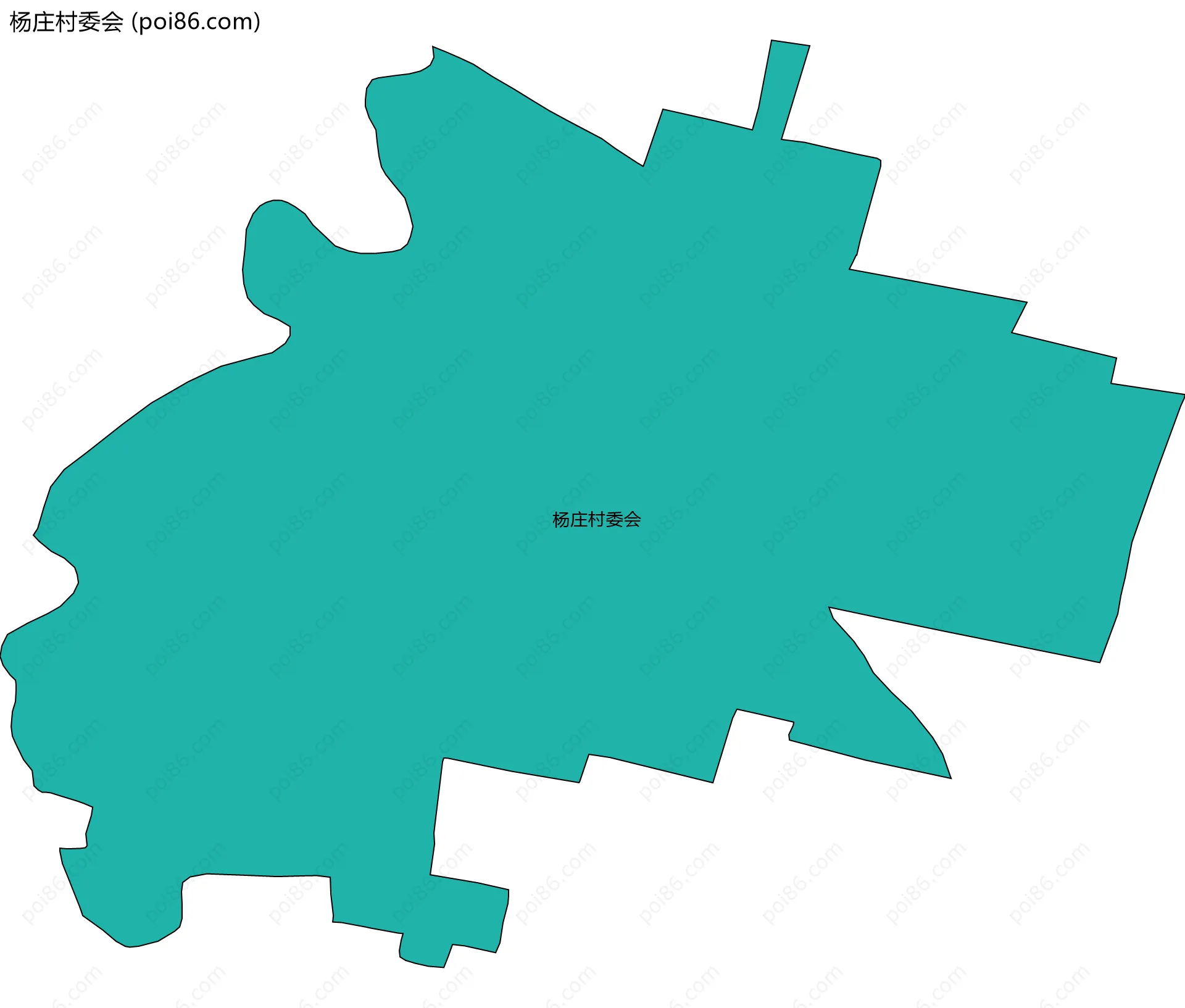 杨庄村委会边界地图