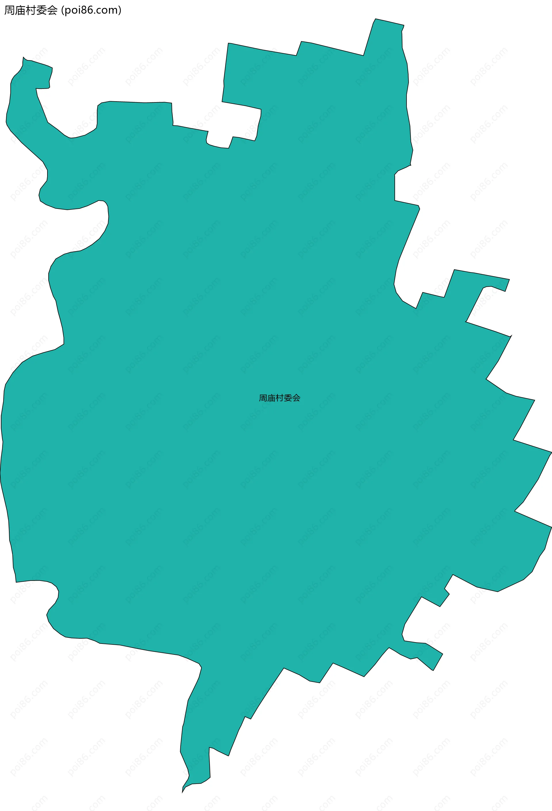 周庙村委会边界地图