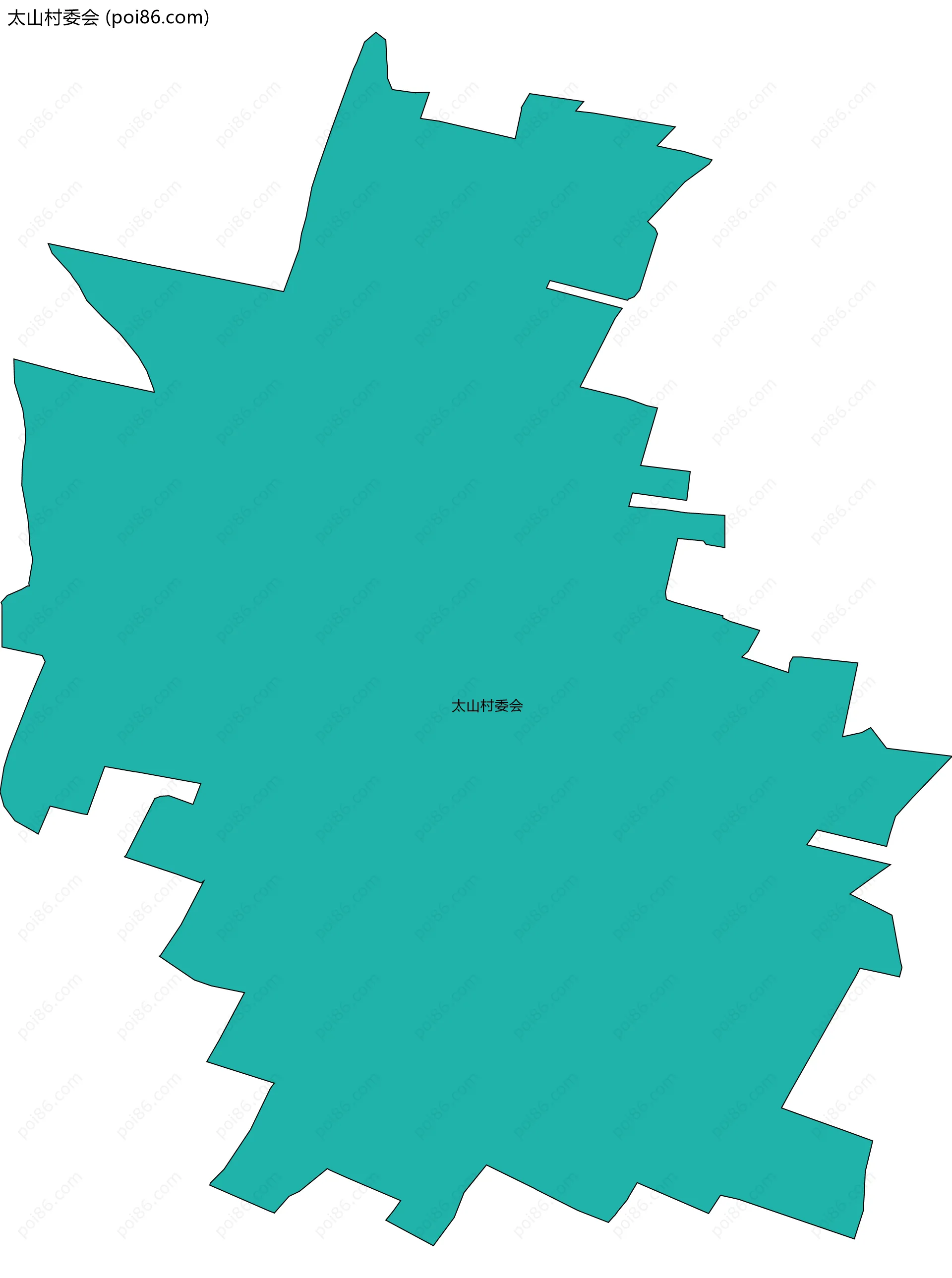 太山村委会边界地图