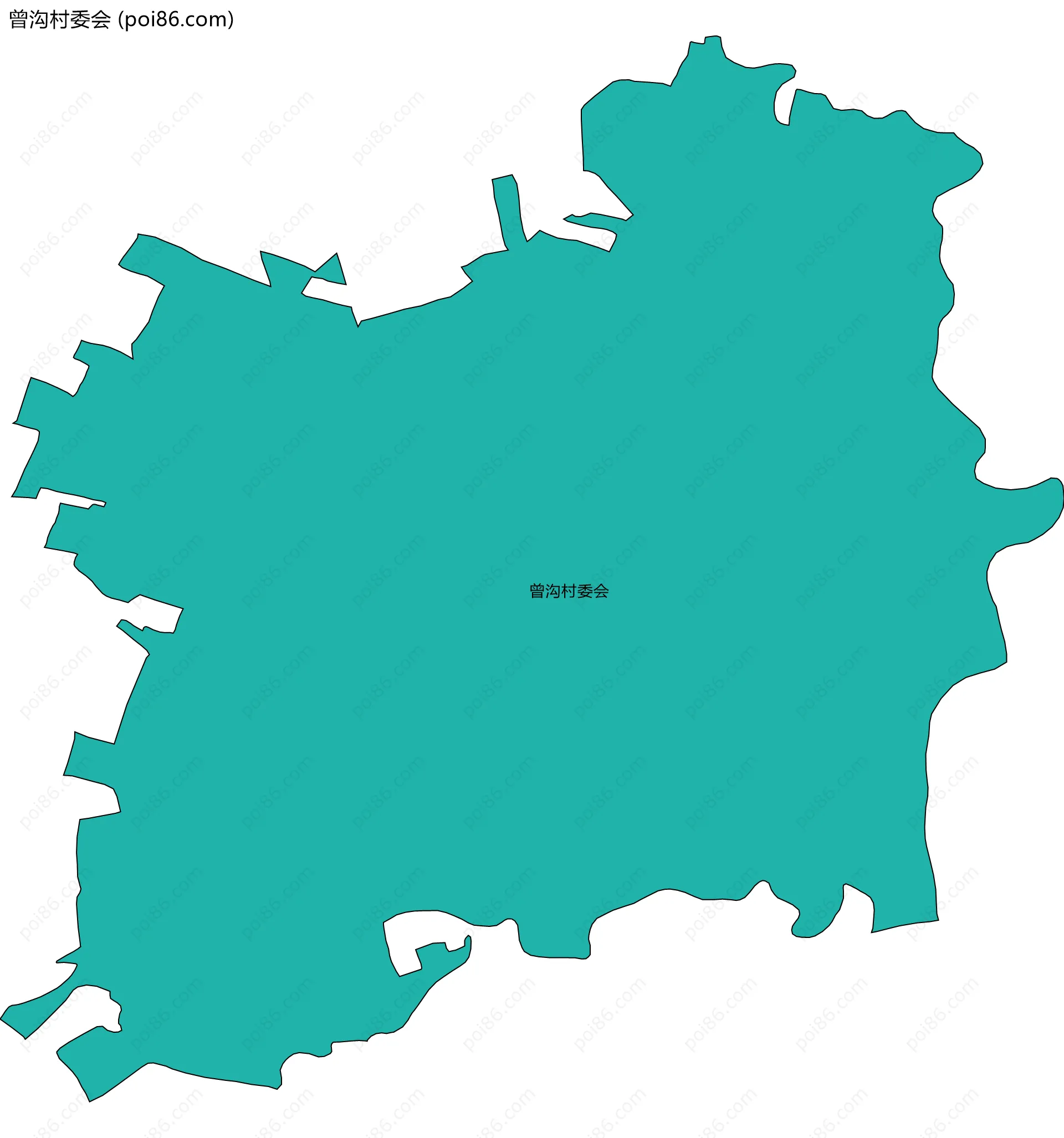 曾沟村委会边界地图