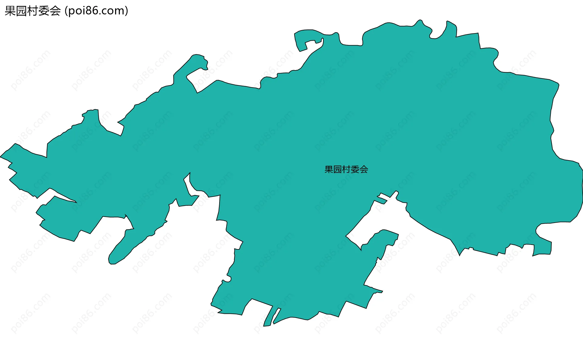 果园村委会边界地图