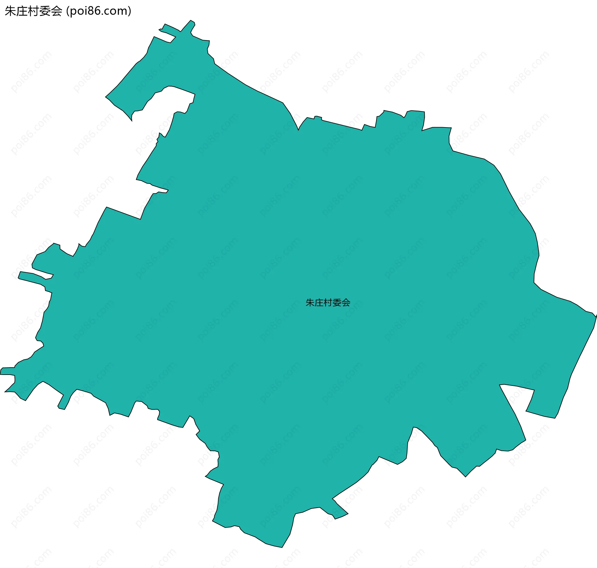 朱庄村委会边界地图