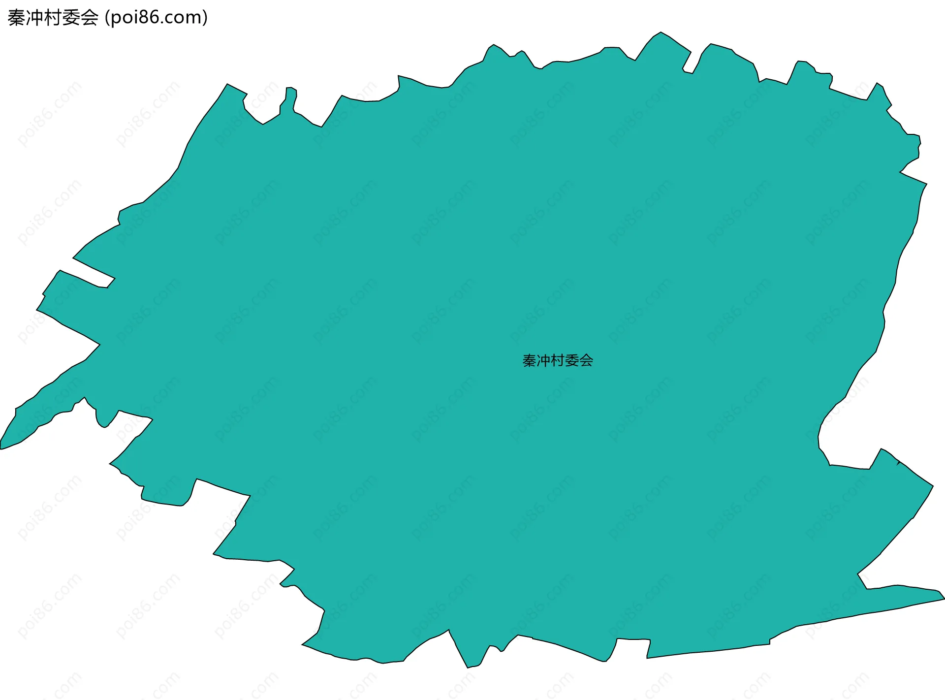 秦冲村委会边界地图