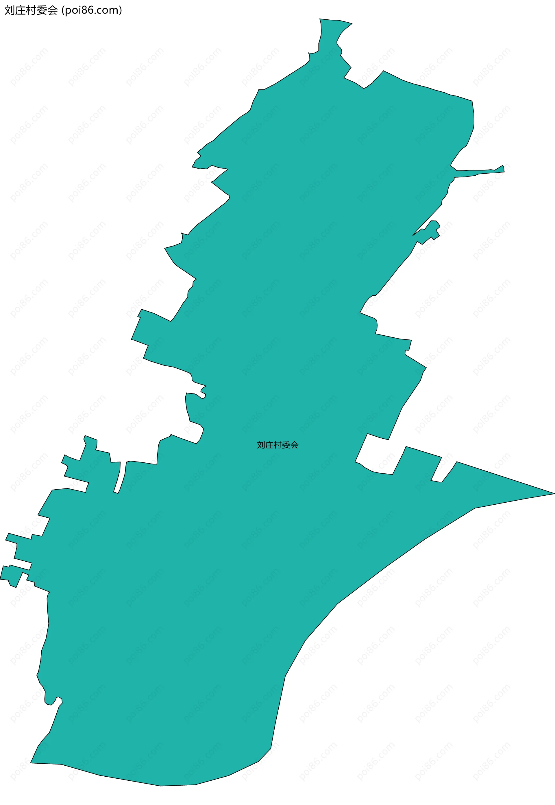 刘庄村委会边界地图