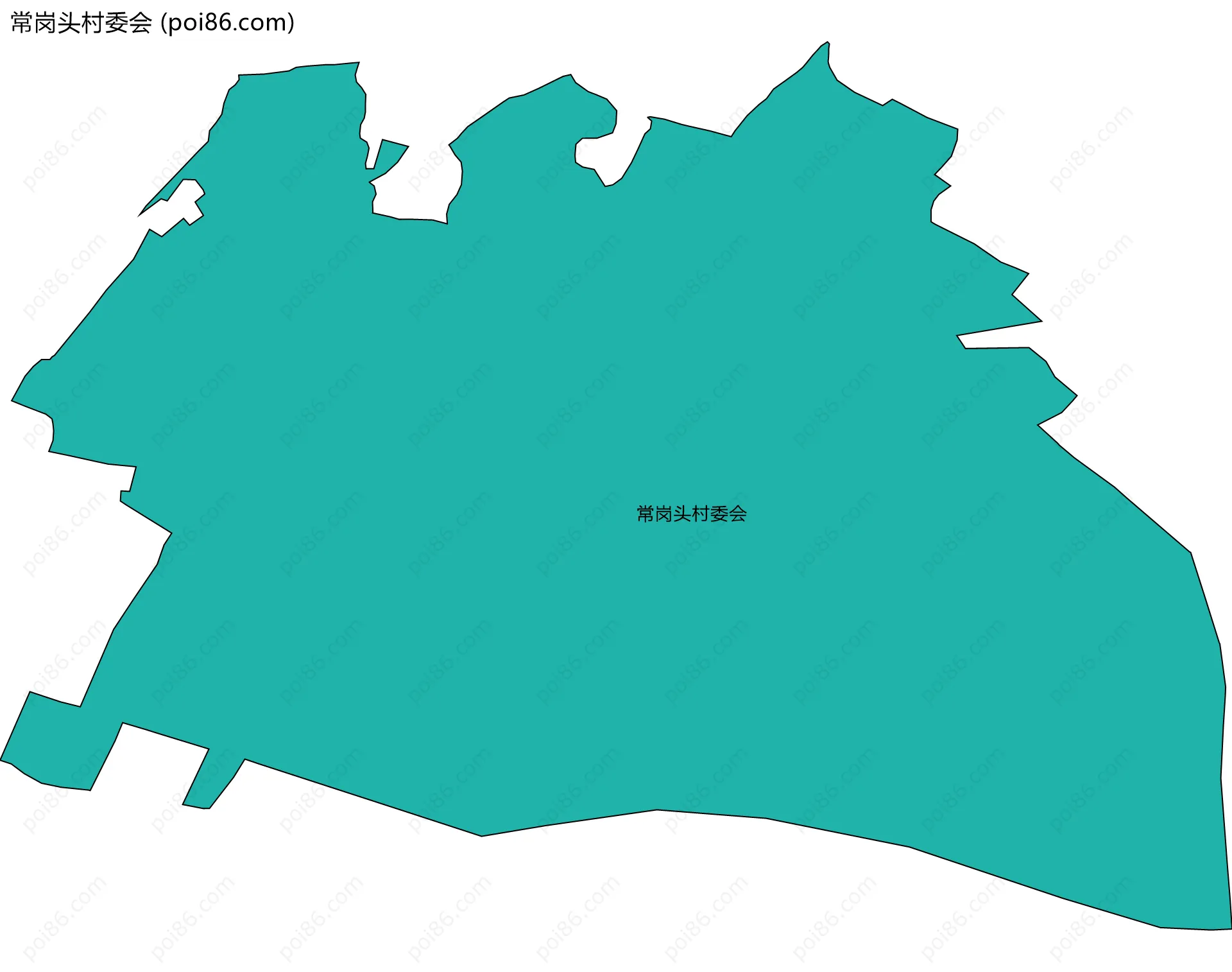 常岗头村委会边界地图