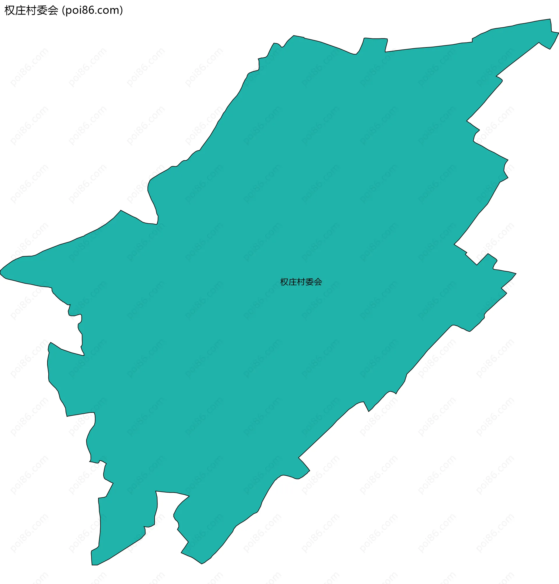 权庄村委会边界地图