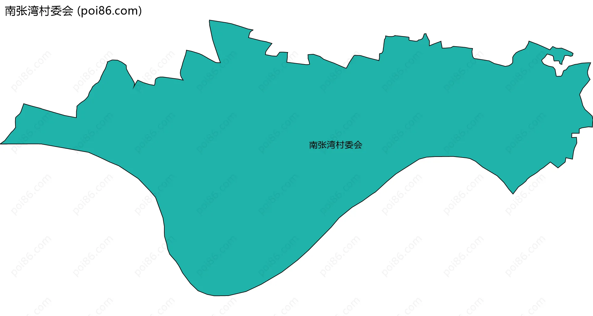 南张湾村委会边界地图