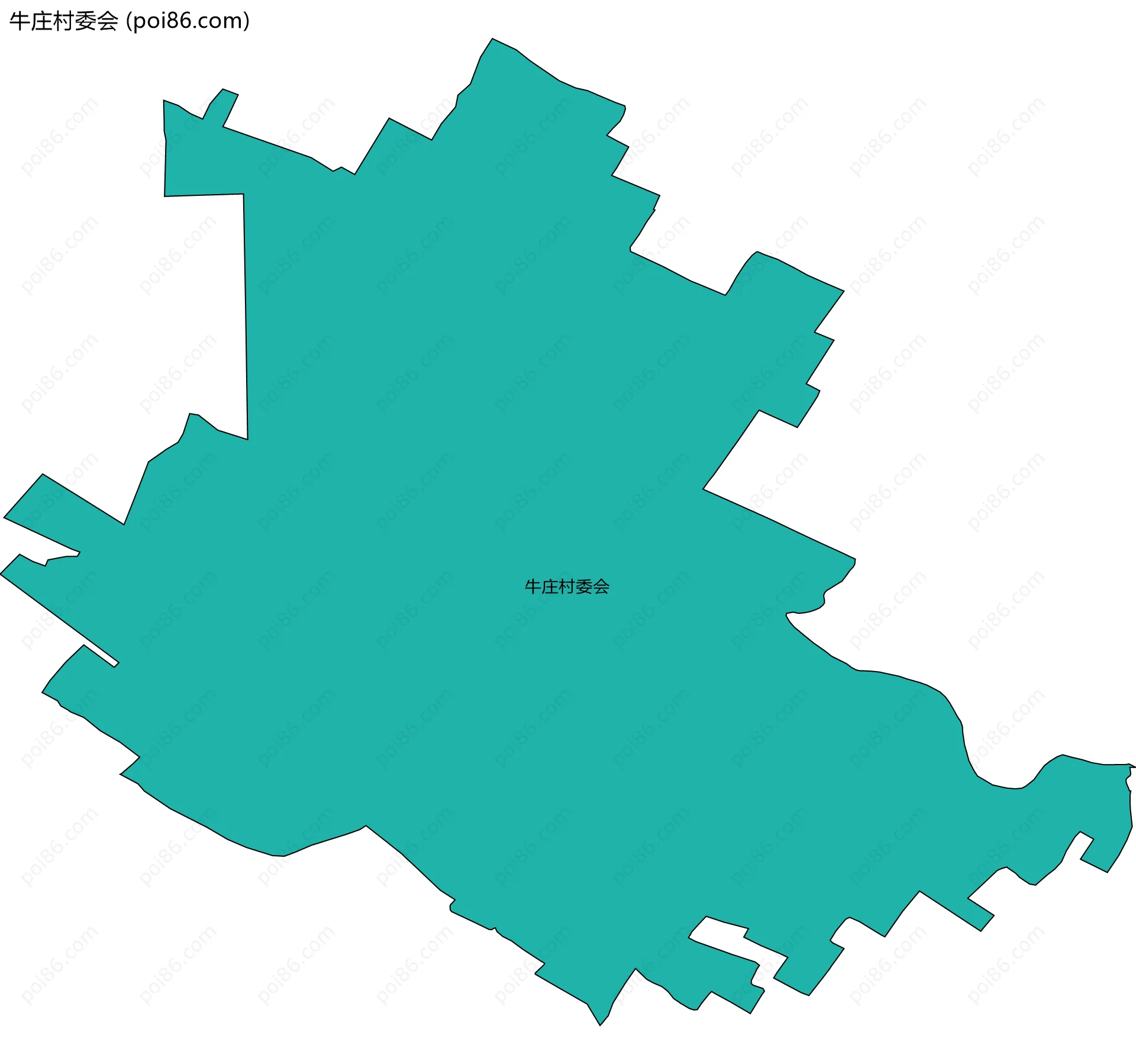 牛庄村委会边界地图