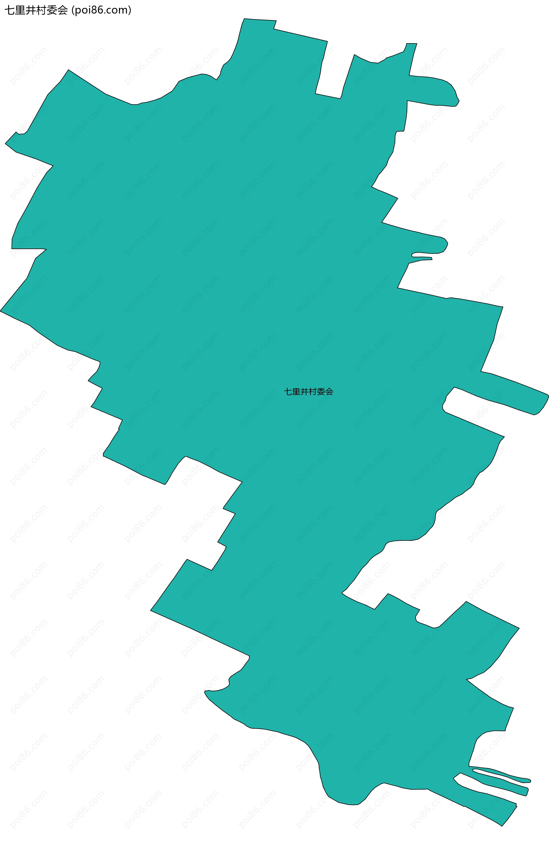 七里井村委会边界地图