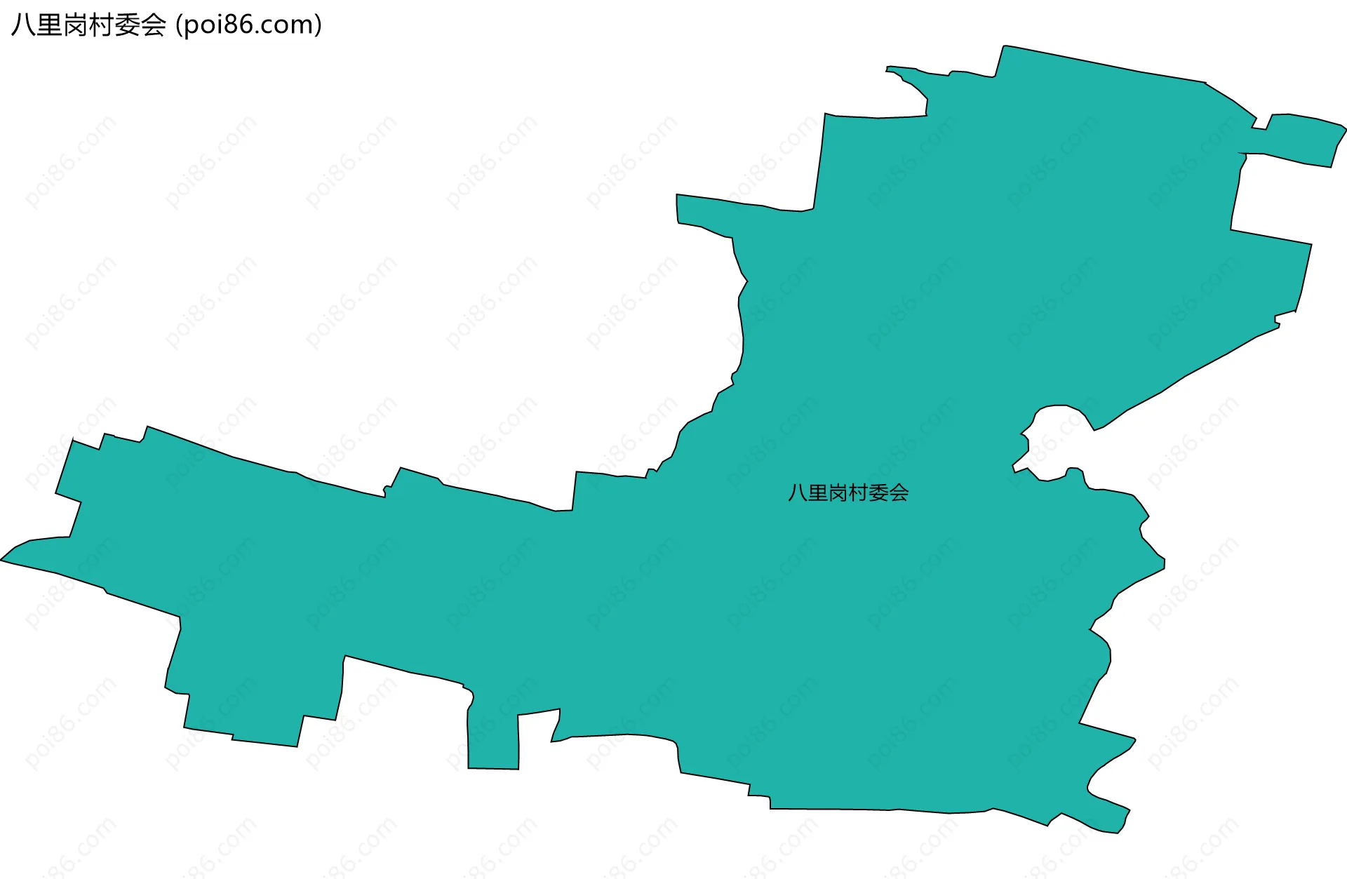 八里岗村委会边界地图
